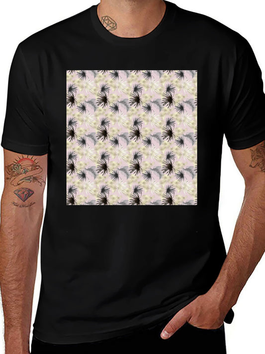 Floral Pattern Crew Neck T-Shirt