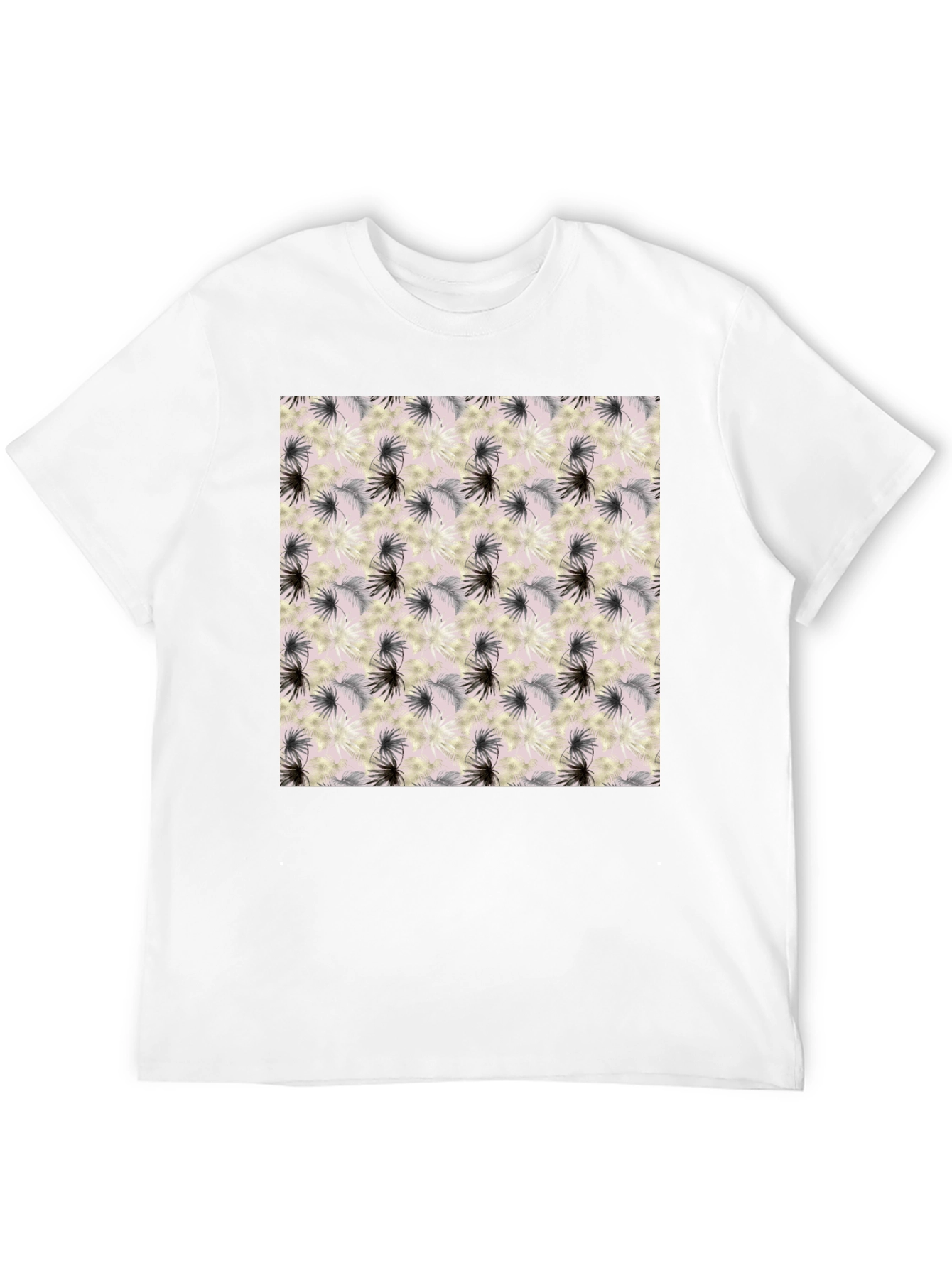 Floral Pattern Crew Neck T-Shirt