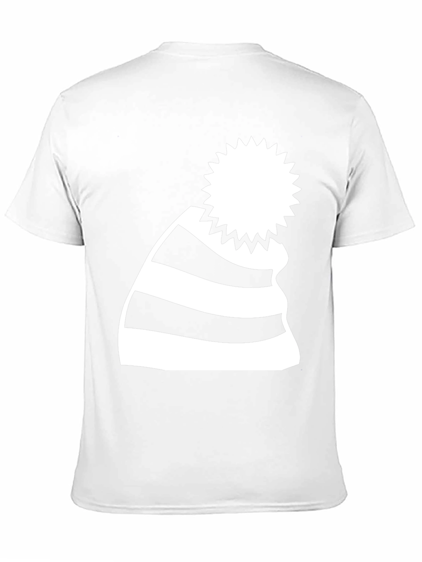 Striped Beanie Graphic Tee - Casual Comfort