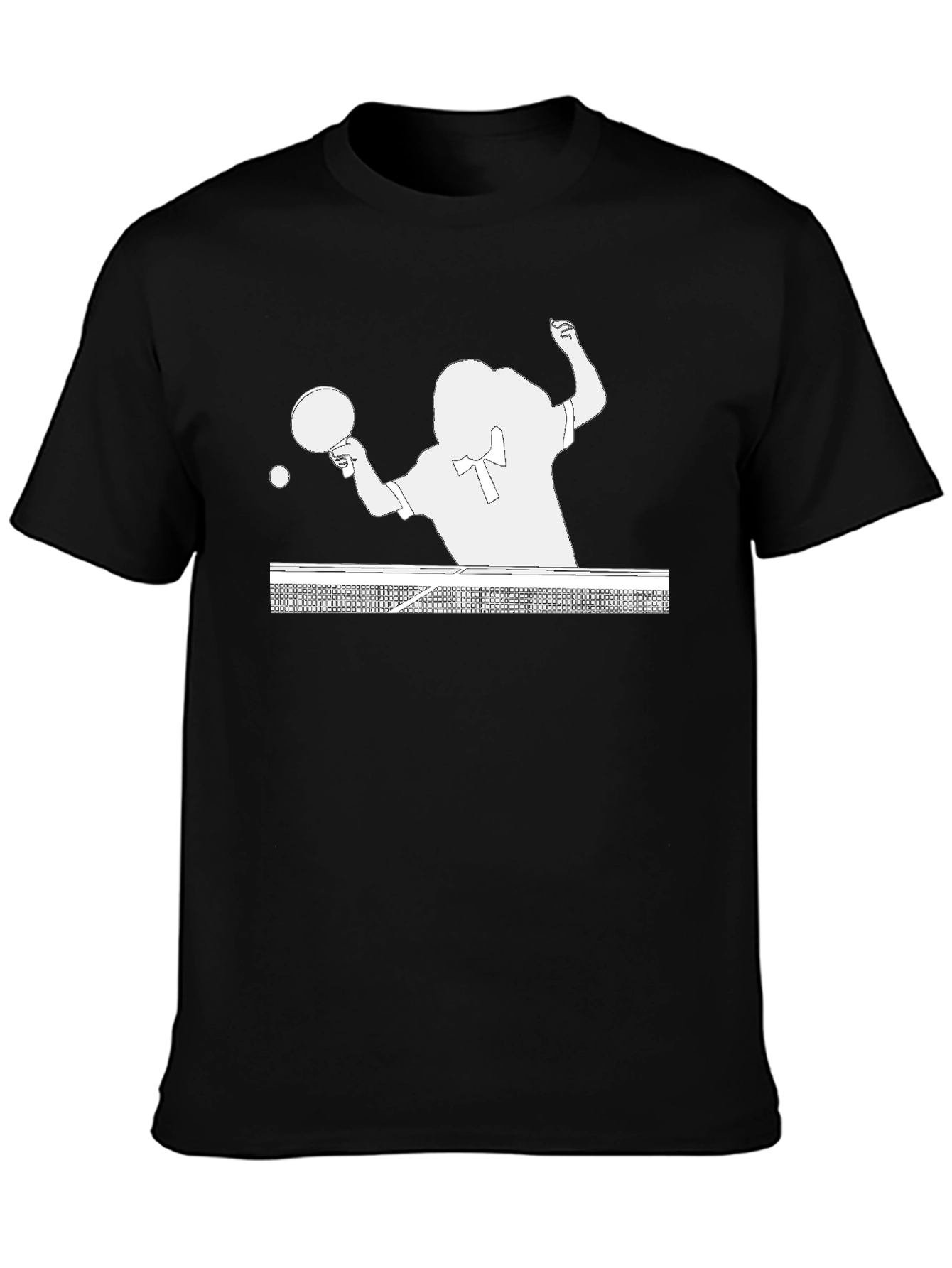 Table Tennis Player Graphic Tee - Black