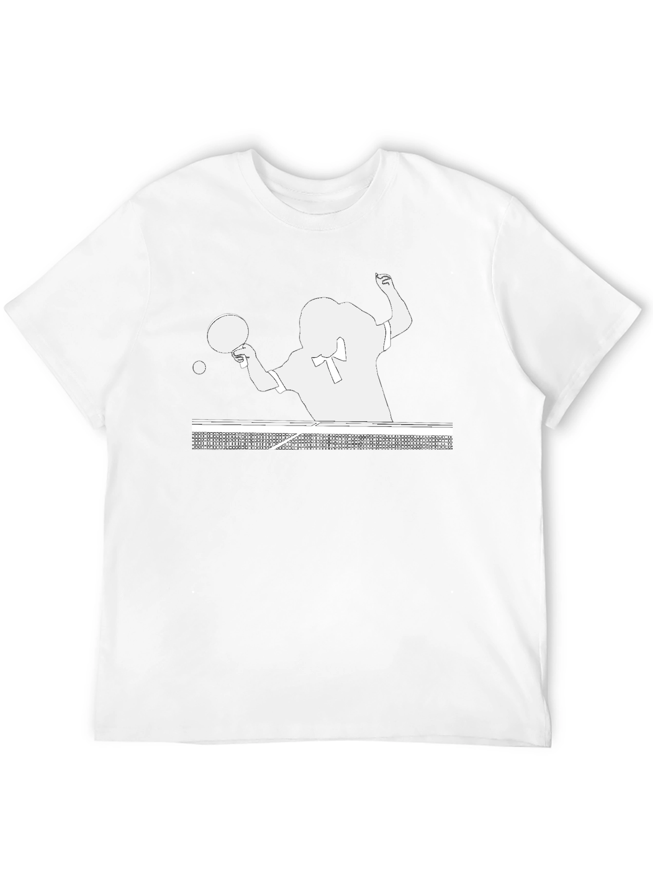 Table Tennis Player Graphic Tee - Black