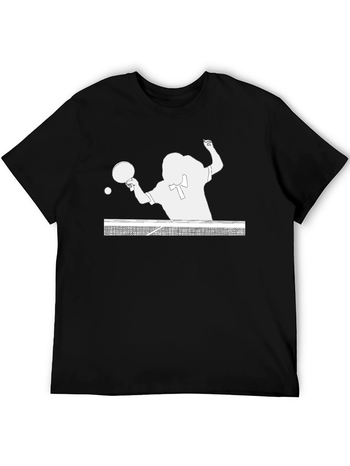 Table Tennis Player Graphic Tee - Black