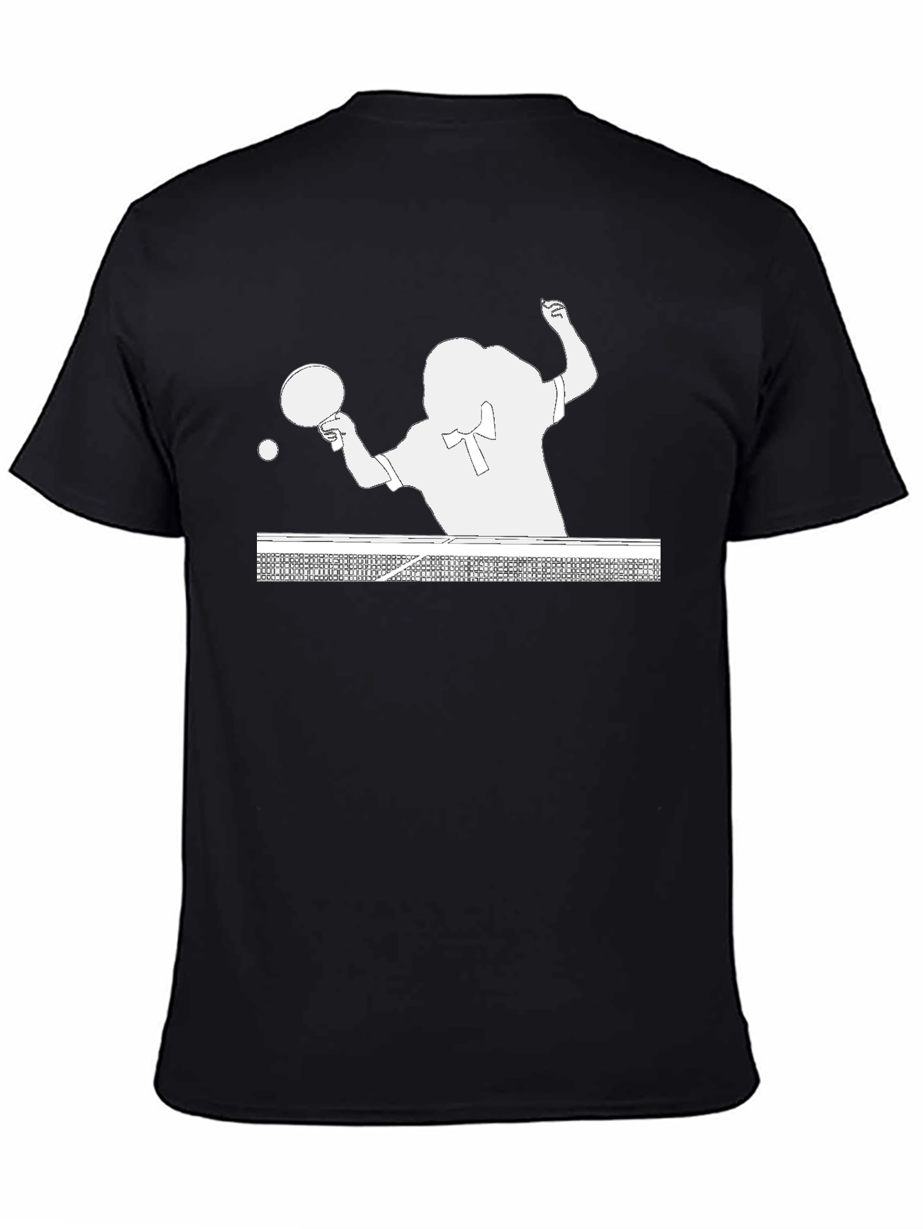 Table Tennis Player Graphic Tee - Black