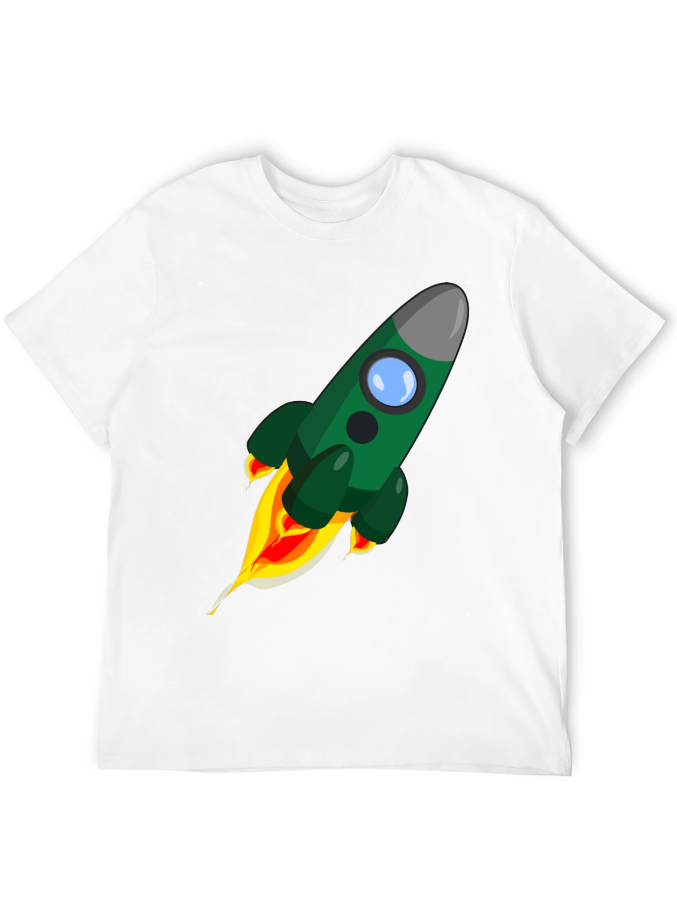 Rocket Launch Graphic Tee - Premium Black Cotton Shirt