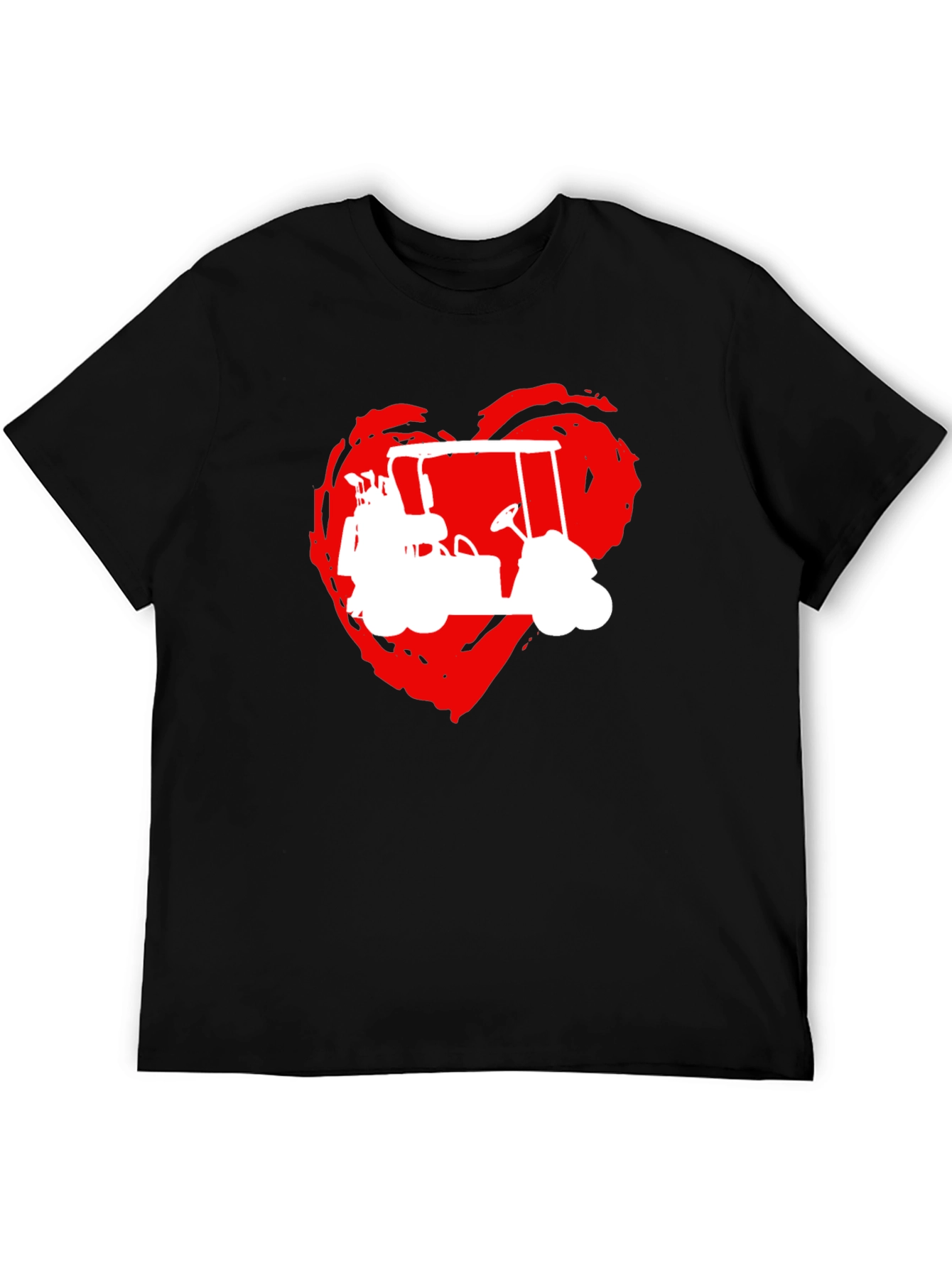 Golf Cart Heart Graphic T-Shirt