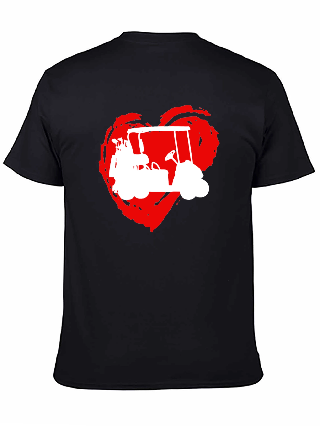 Golf Cart Heart Graphic T-Shirt