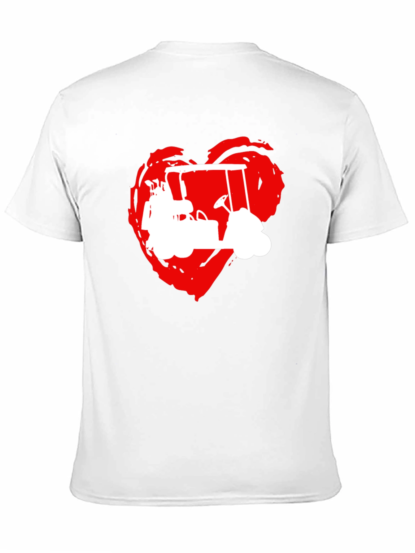 Golf Cart Heart Graphic T-Shirt