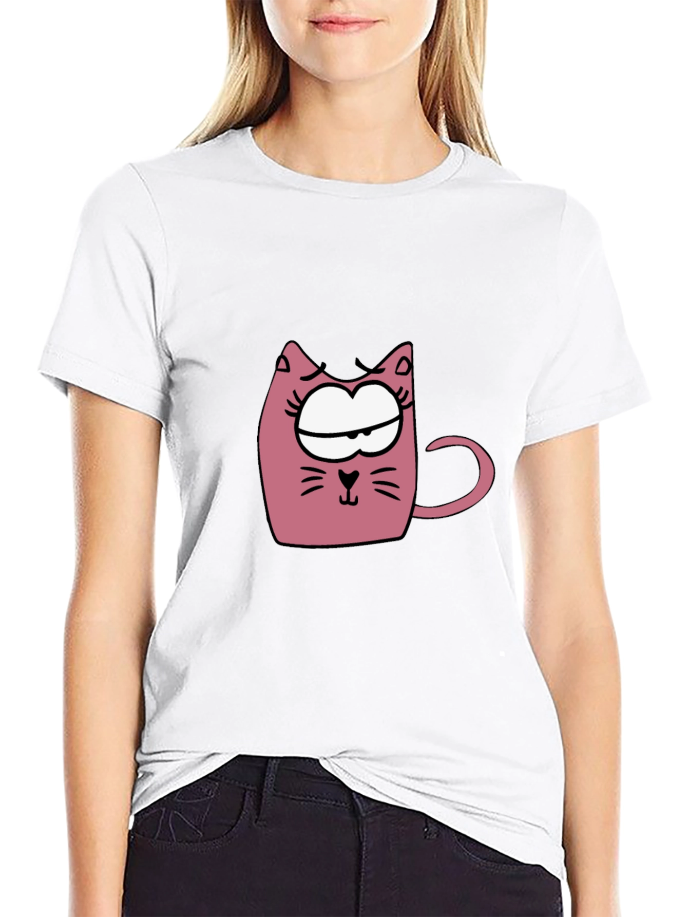 Cat Mug Graphic T-Shirt