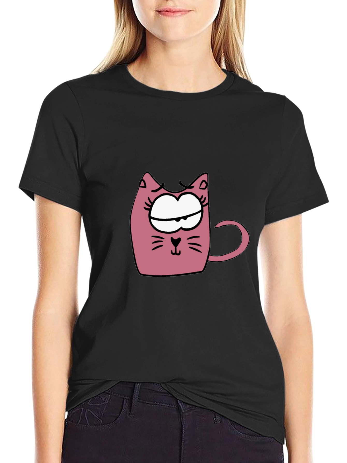 Cat Mug Graphic T-Shirt