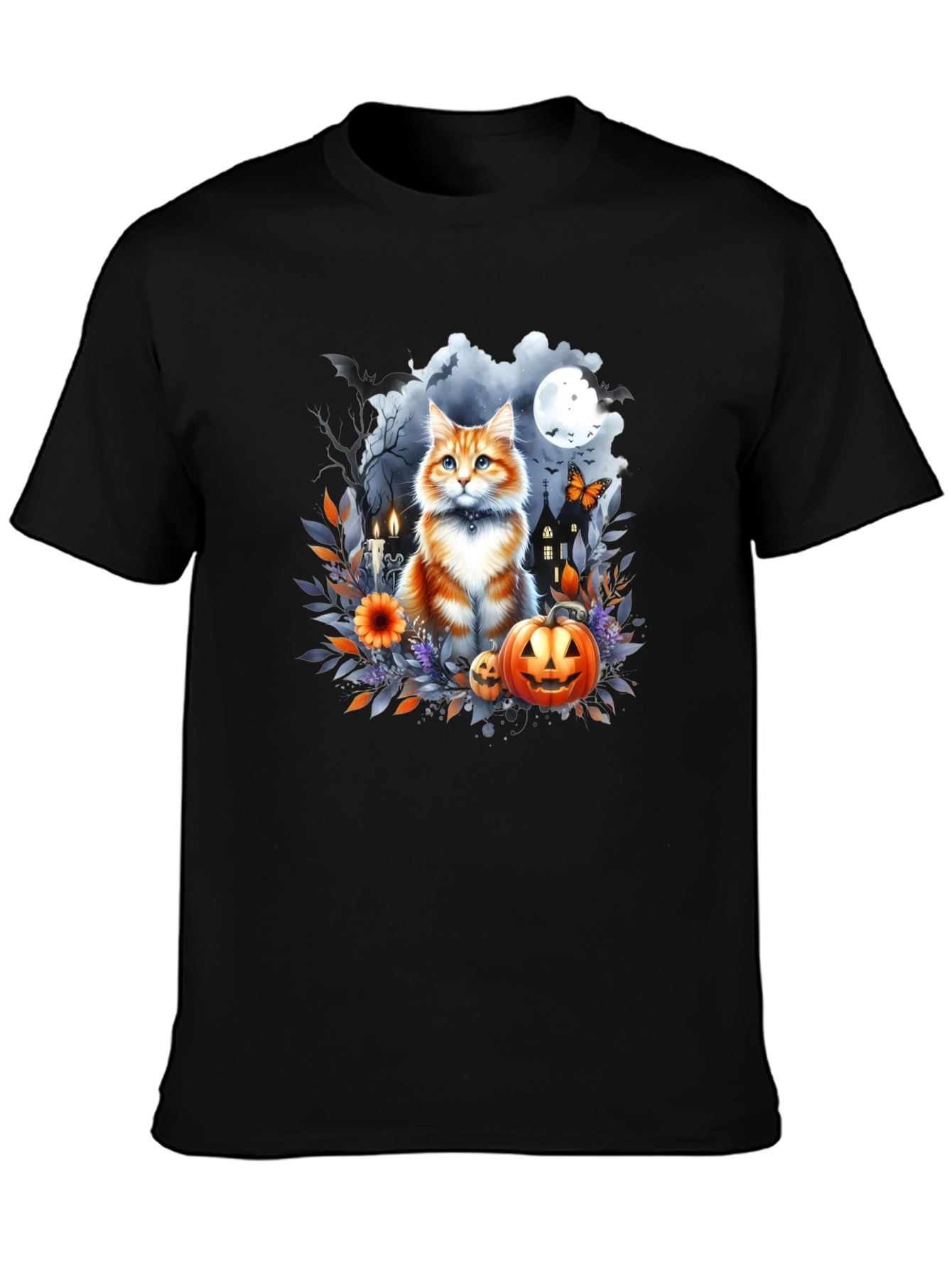 Halloween Cat T-Shirt: Spooky Season Style