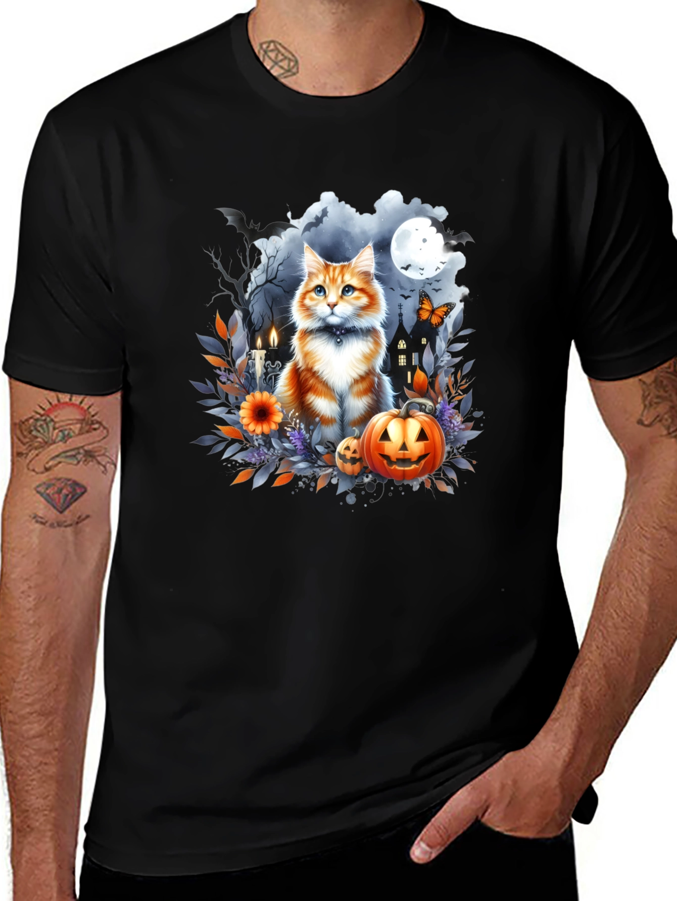 Halloween Cat T-Shirt: Spooky Season Style