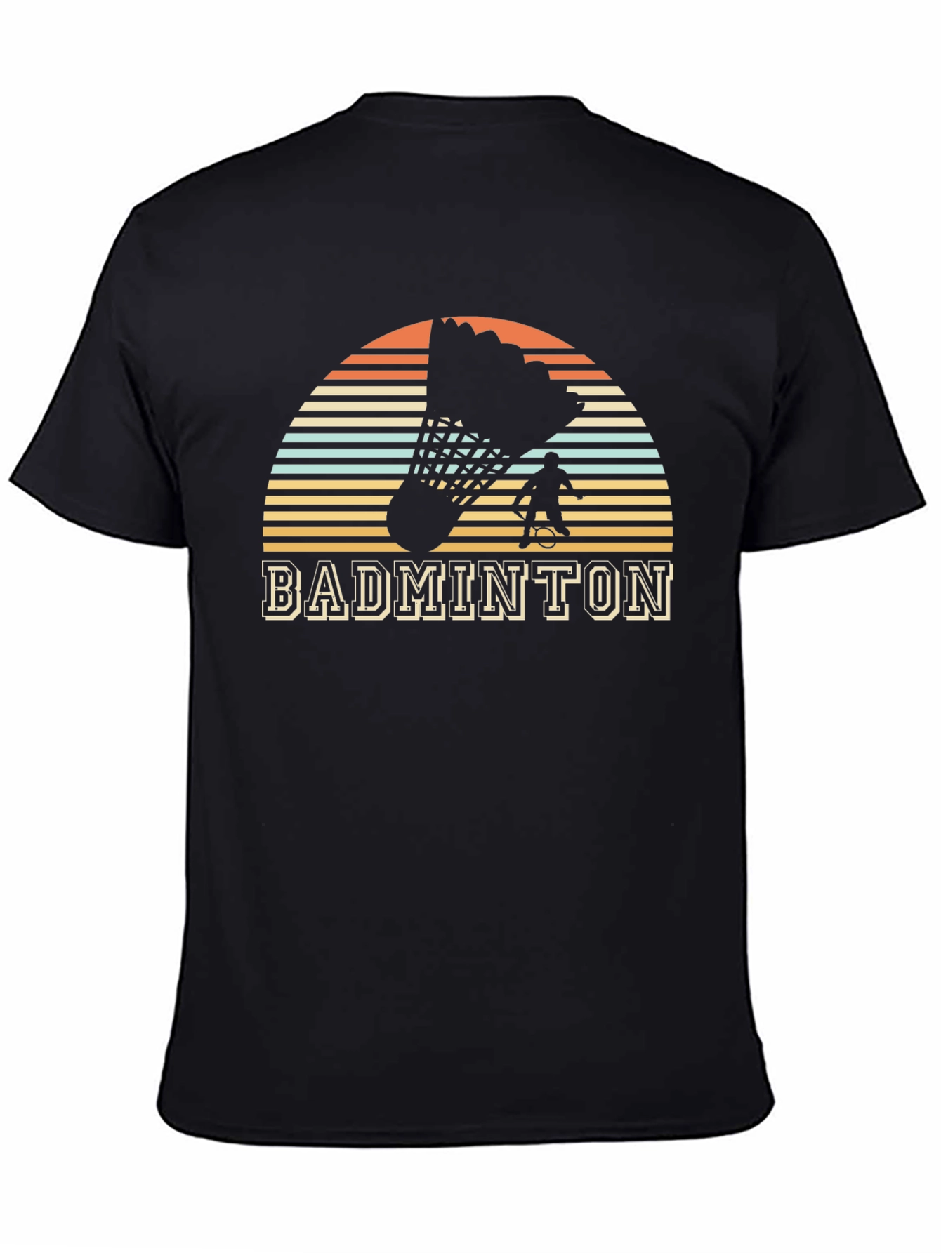 Retro Badminton Player Graphic Tee