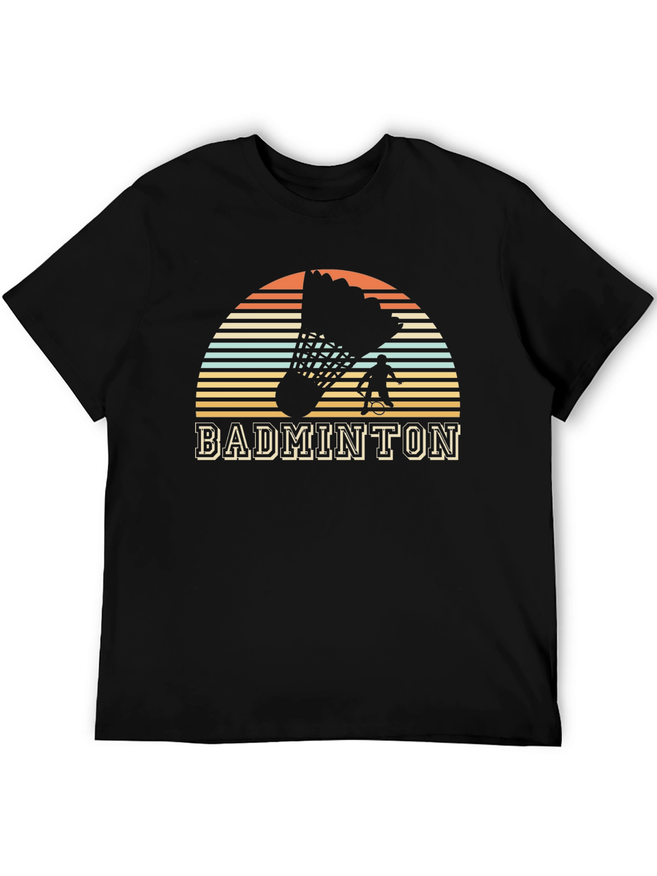 Retro Badminton Player Graphic Tee