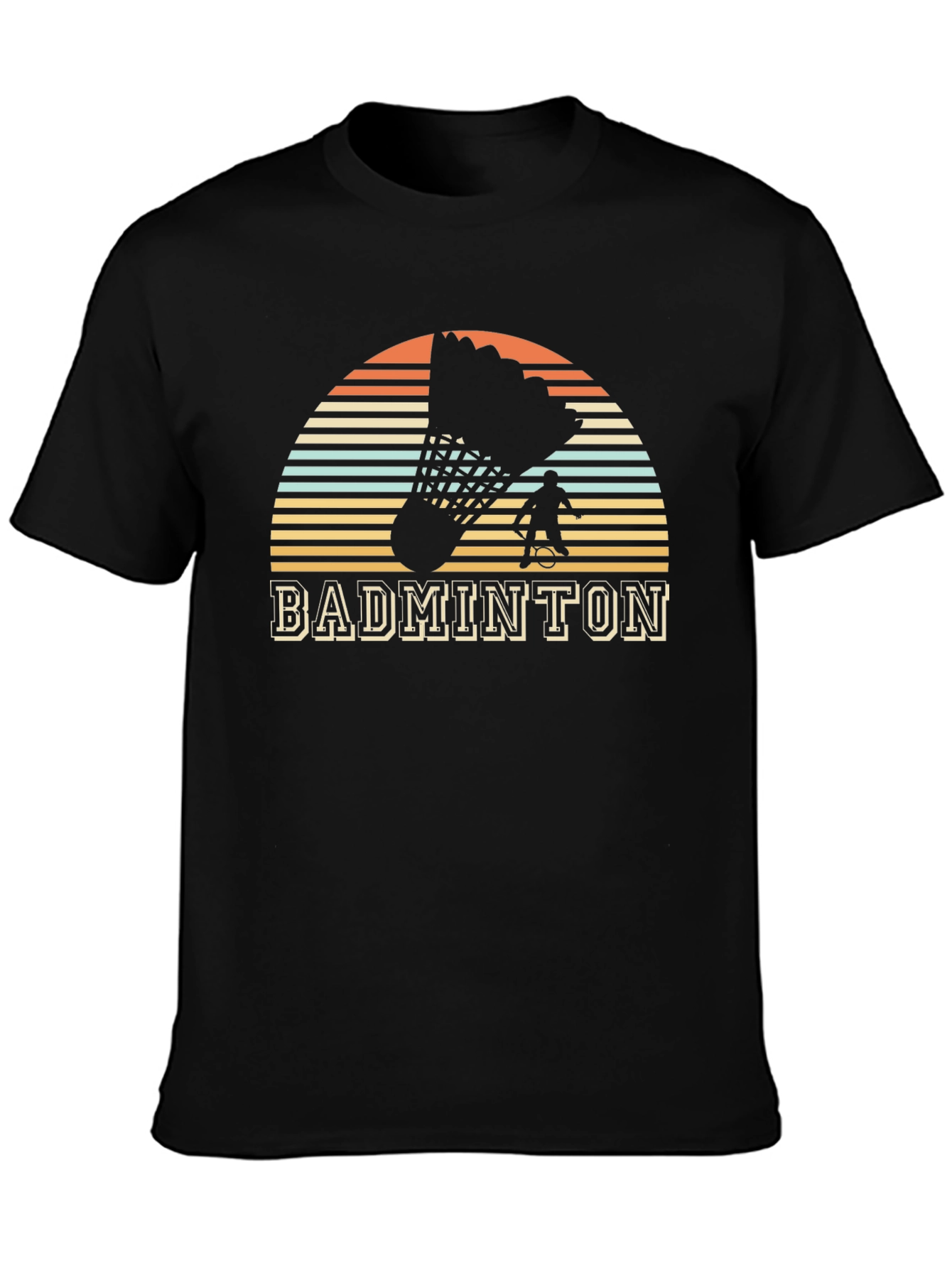 Retro Badminton Player Graphic Tee