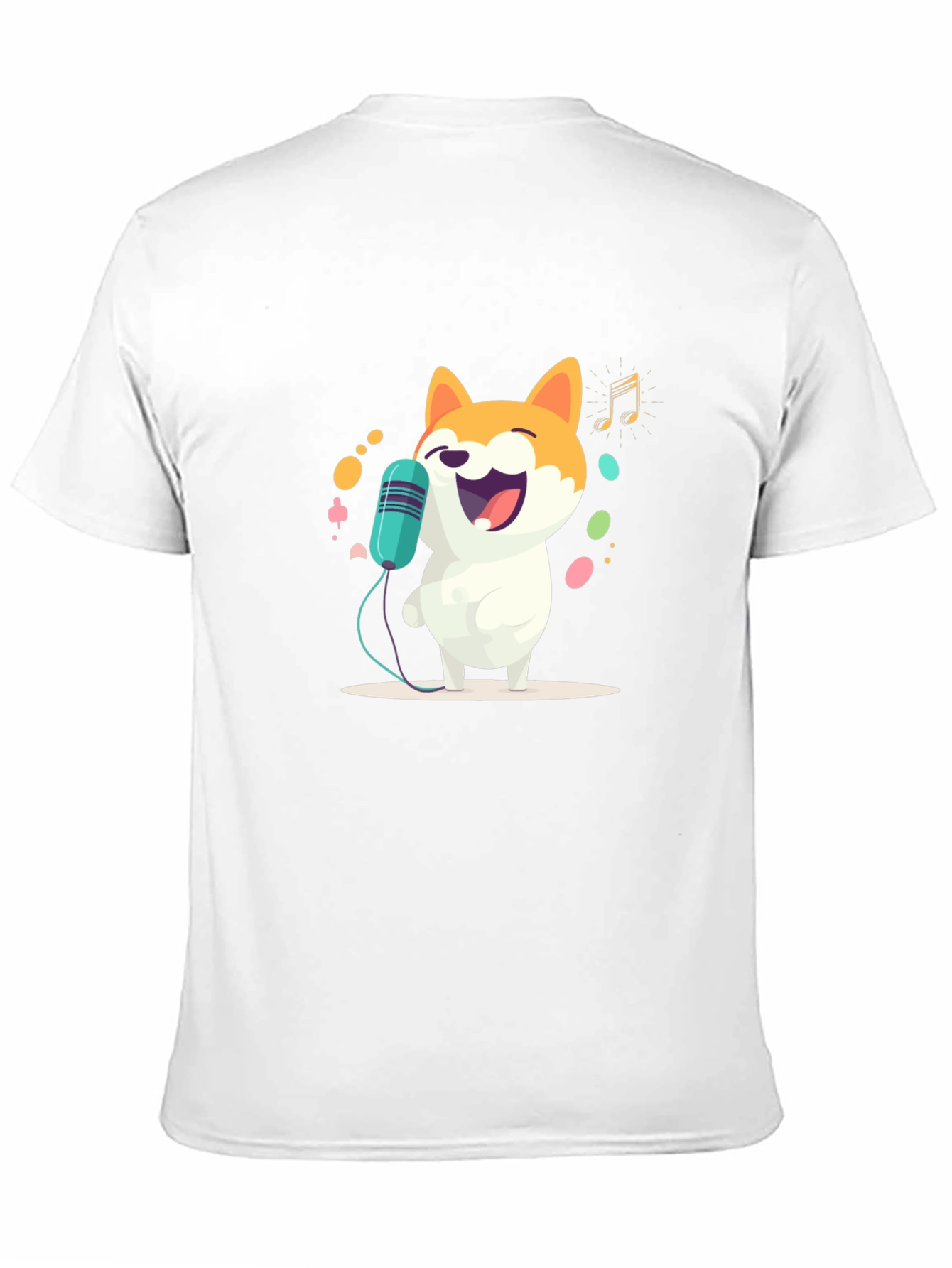 Singing Doge T-Shirt - Black Cartoon Shiba Inu