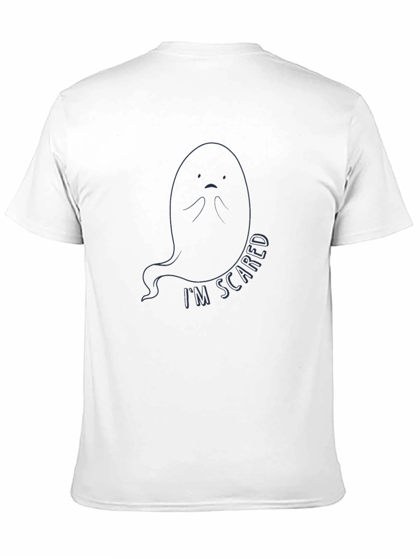 Scared Ghost Graphic Tee - Spooky Season T-Shirt