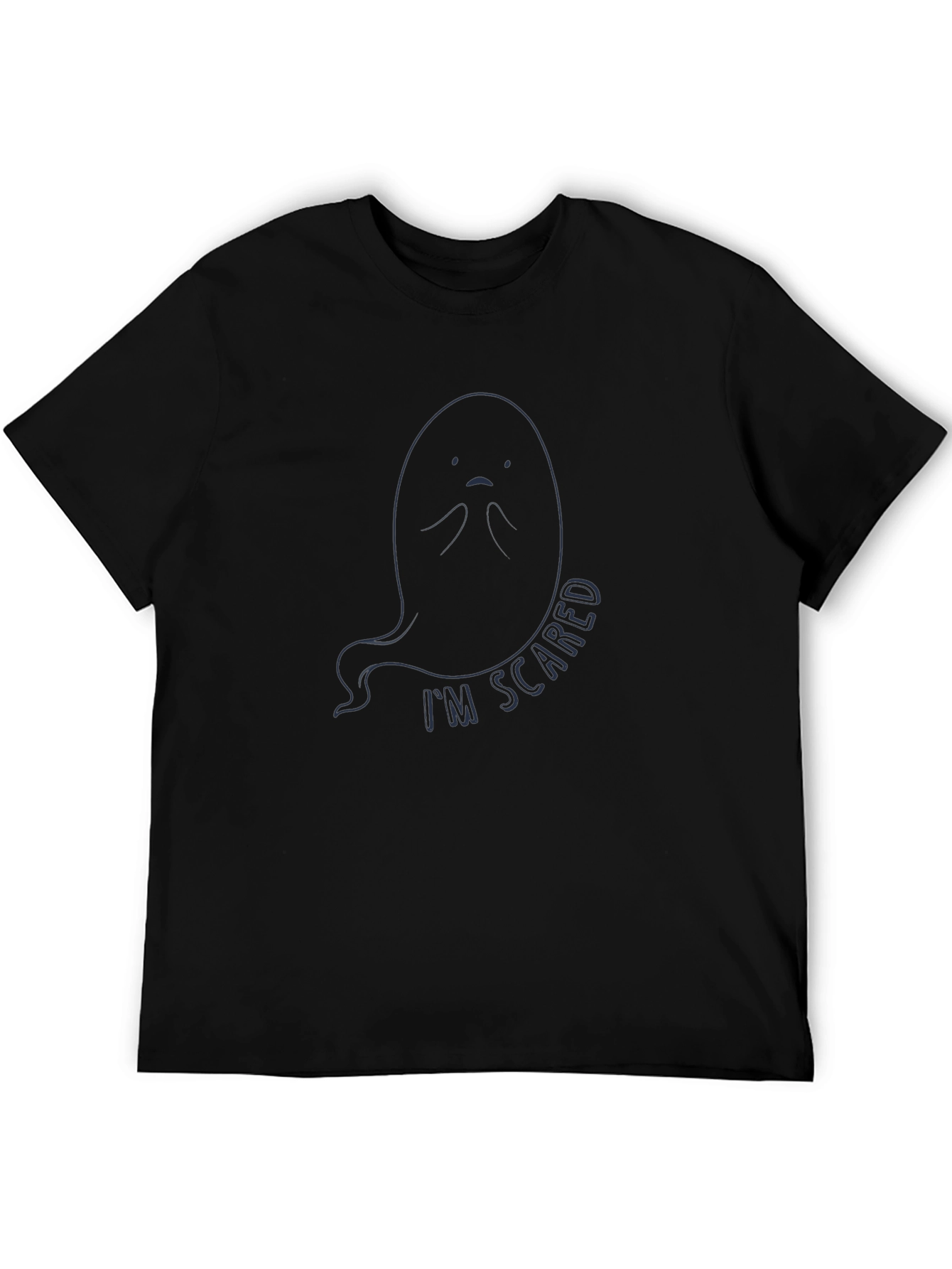 Scared Ghost Graphic Tee - Spooky Season T-Shirt
