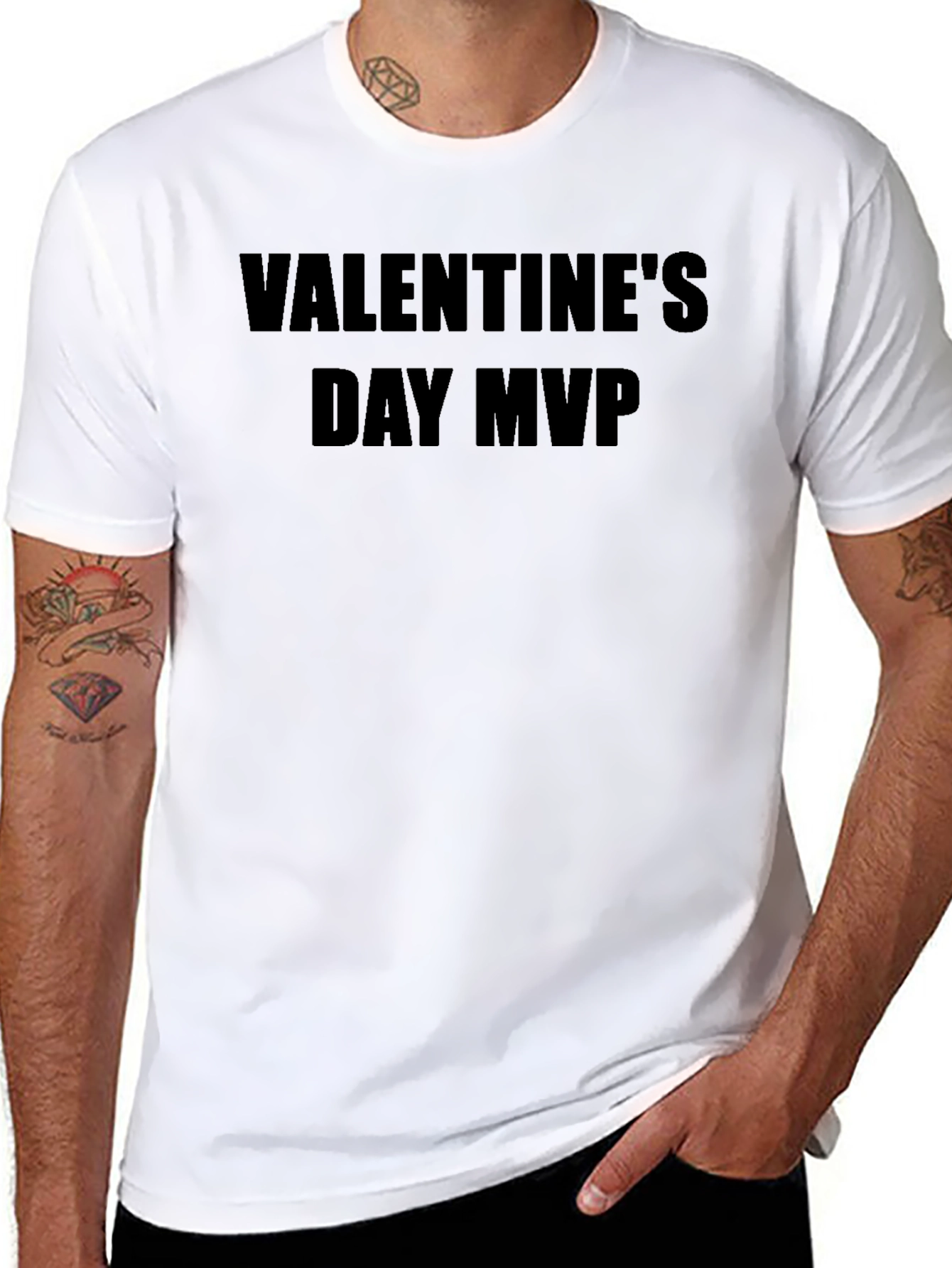 Valentines Day MVP Black Graphic T-Shirt