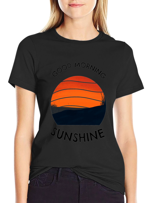 Good Morning Sunshine Graphic Tee - Black