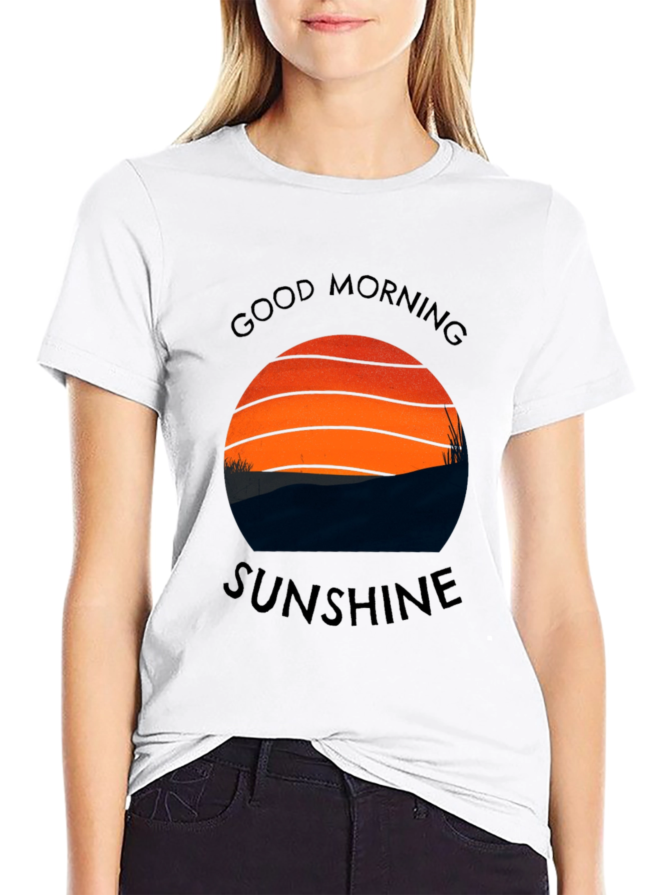 Good Morning Sunshine Graphic Tee - Black