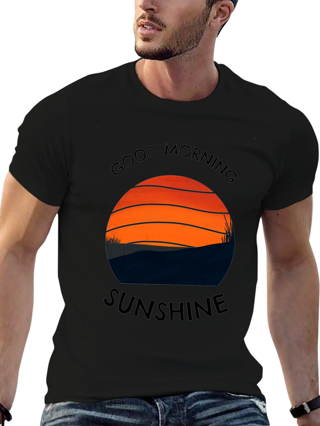 Good Morning Sunshine Graphic Tee - Black