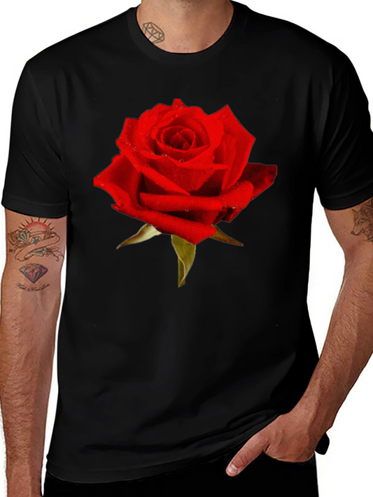 Red Rose Graphic T-Shirt - Classic Floral Design