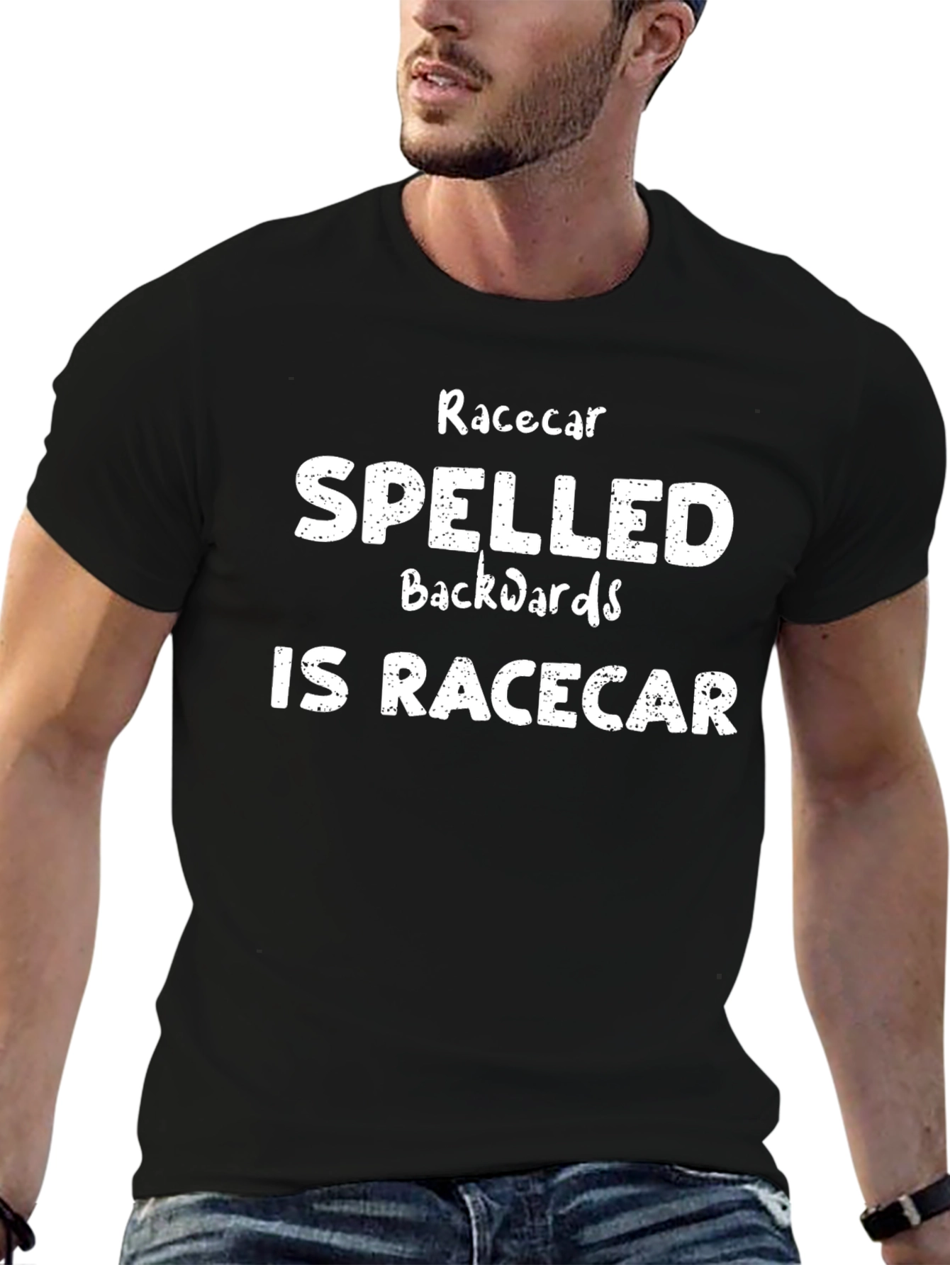 Racecar Backwards T-Shirt - Funny Palindrome Tee