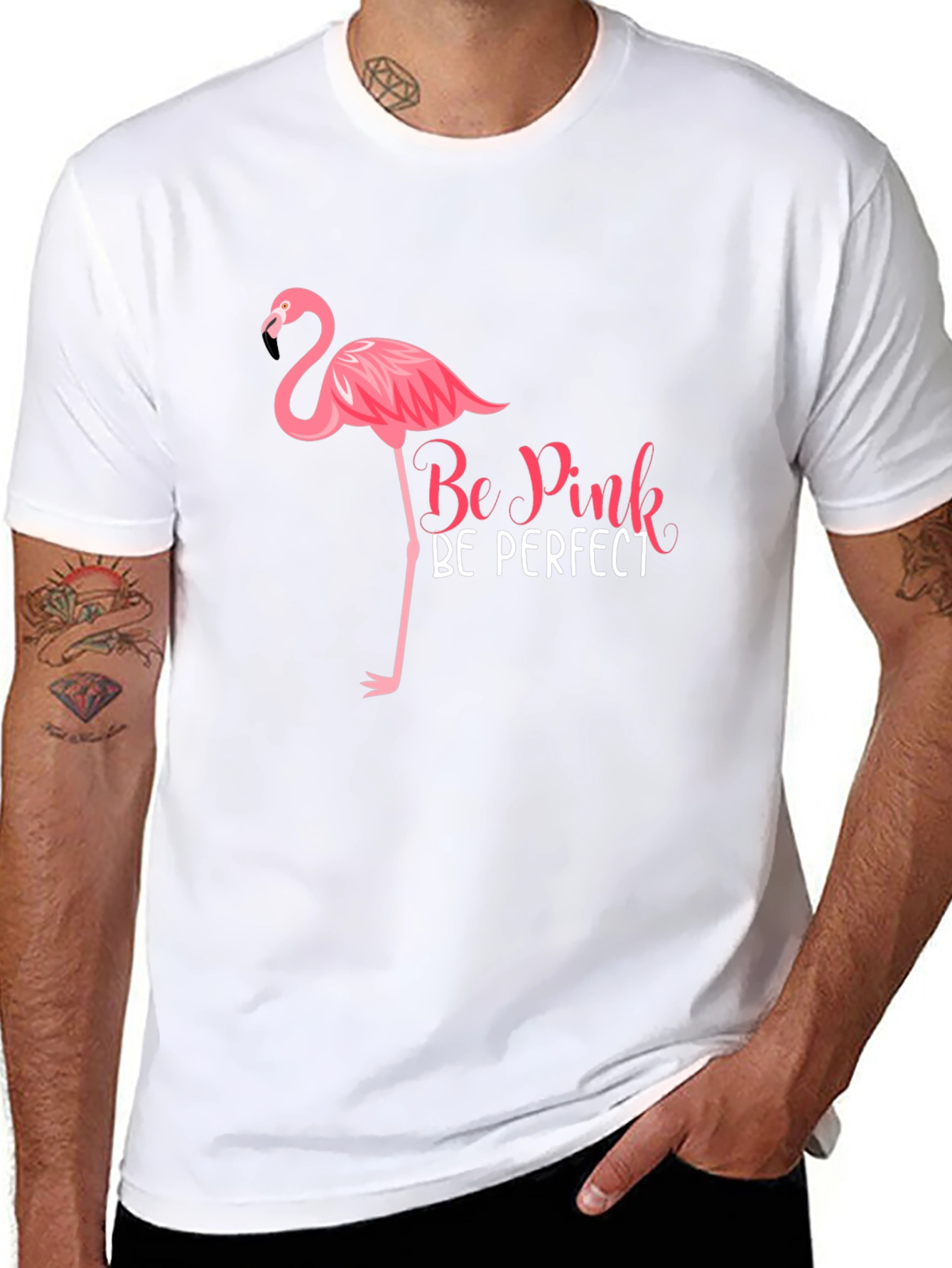 Be Pink Be Perfect T-Shirt - Flamingo Tee