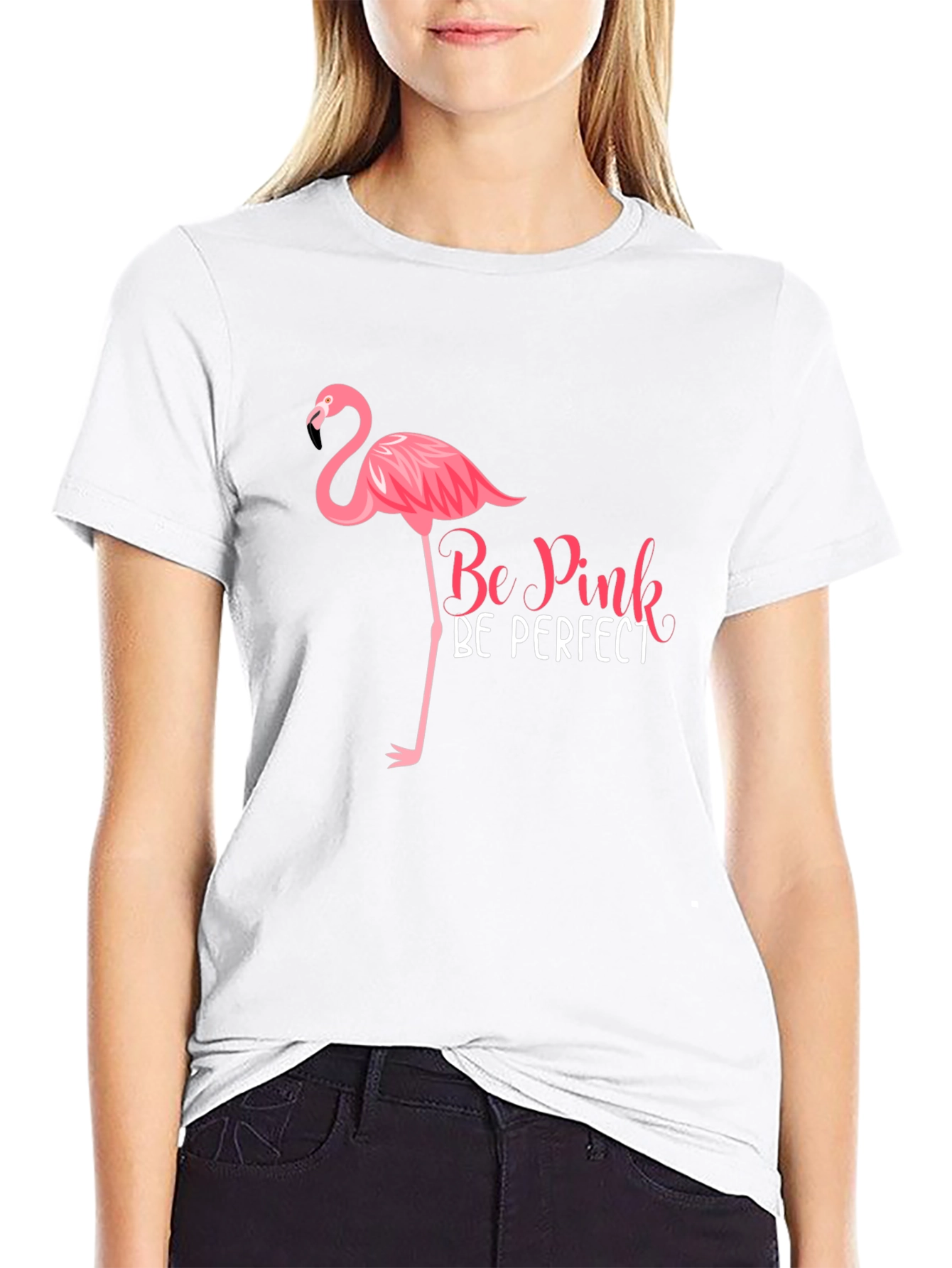 Be Pink Be Perfect T-Shirt - Flamingo Tee