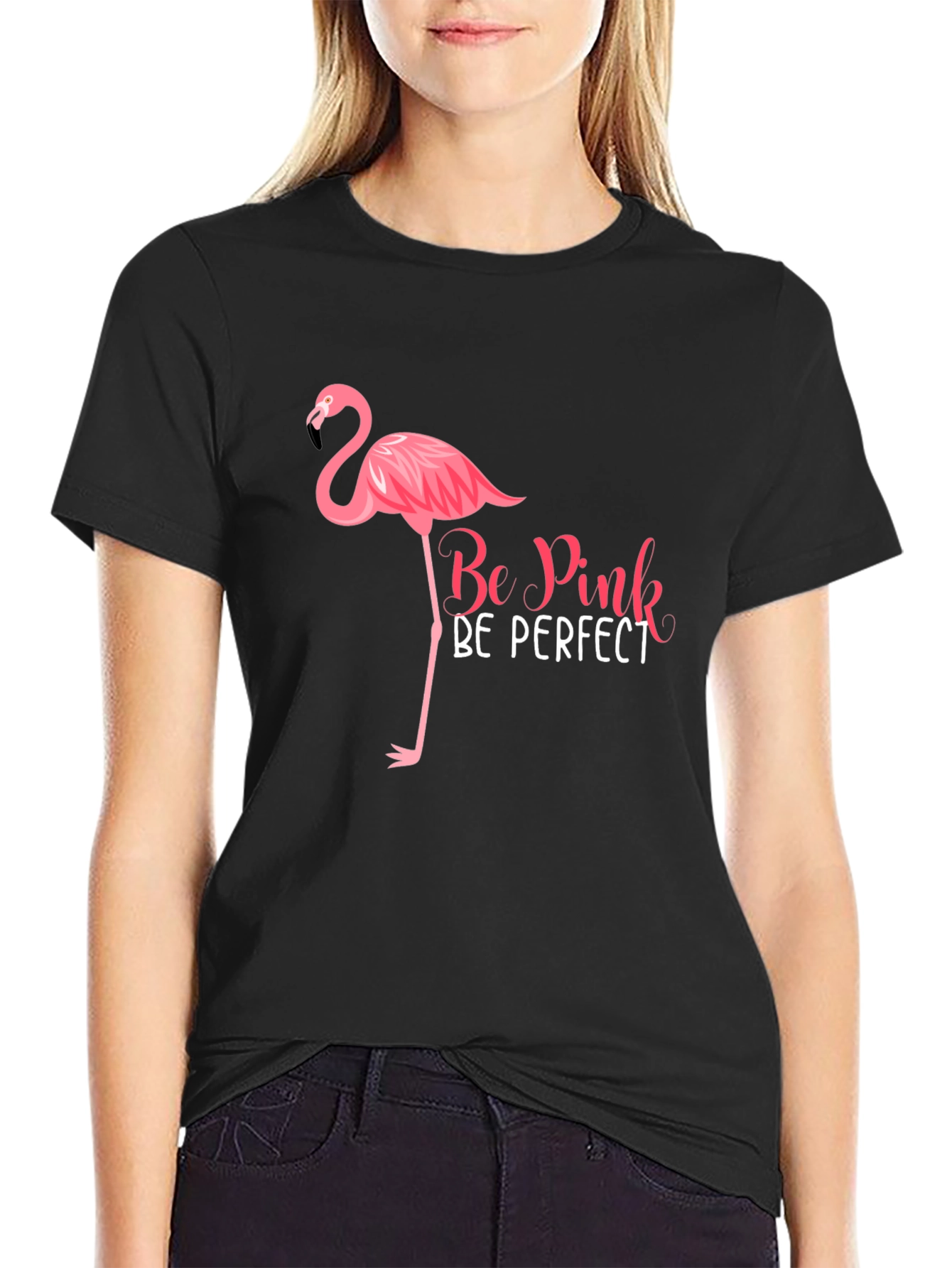 Be Pink Be Perfect T-Shirt - Flamingo Tee