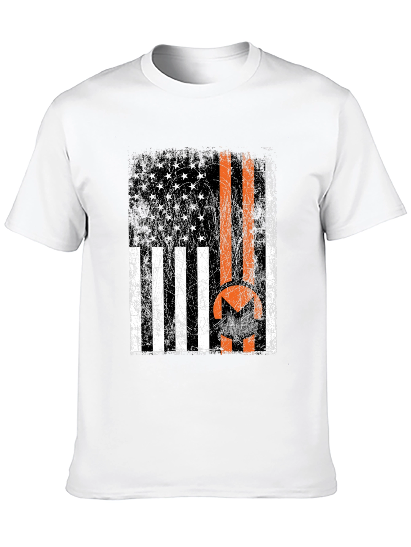 Monero USA Flag Black T-Shirt