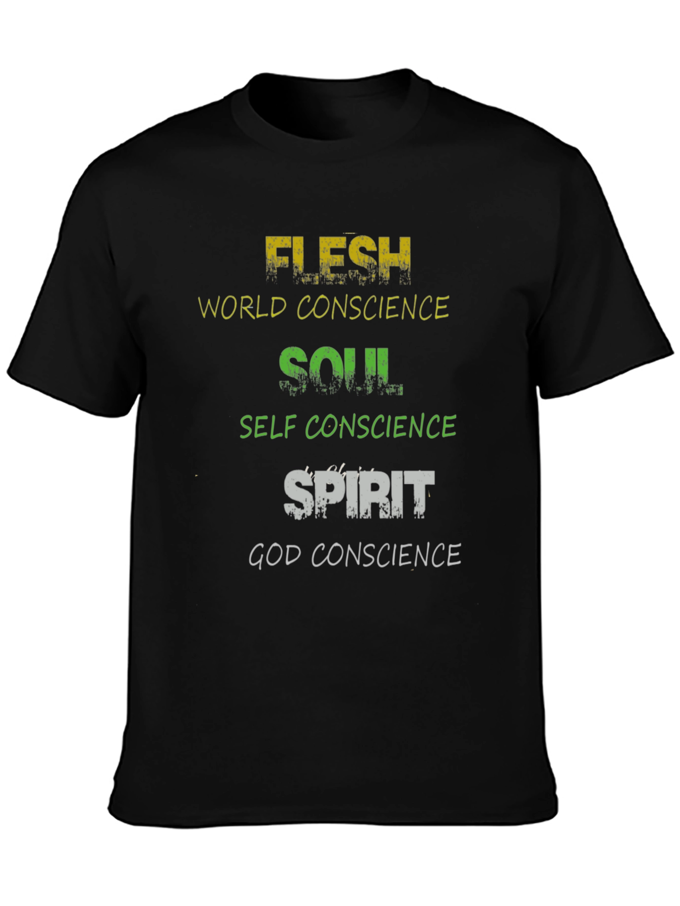 Flesh Soul Spirit Graphic Tee - Religious T-Shirt