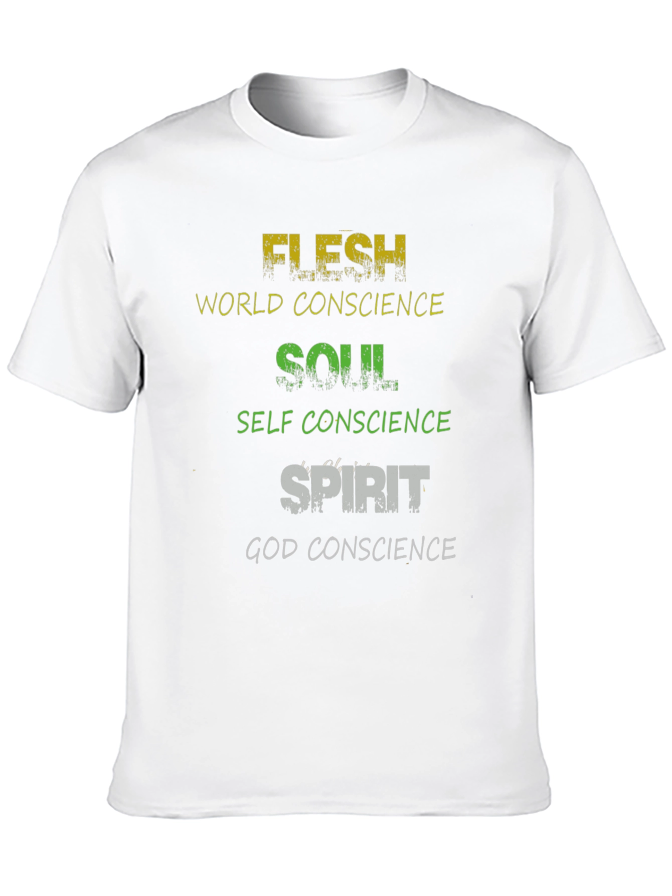 Flesh Soul Spirit Graphic Tee - Religious T-Shirt
