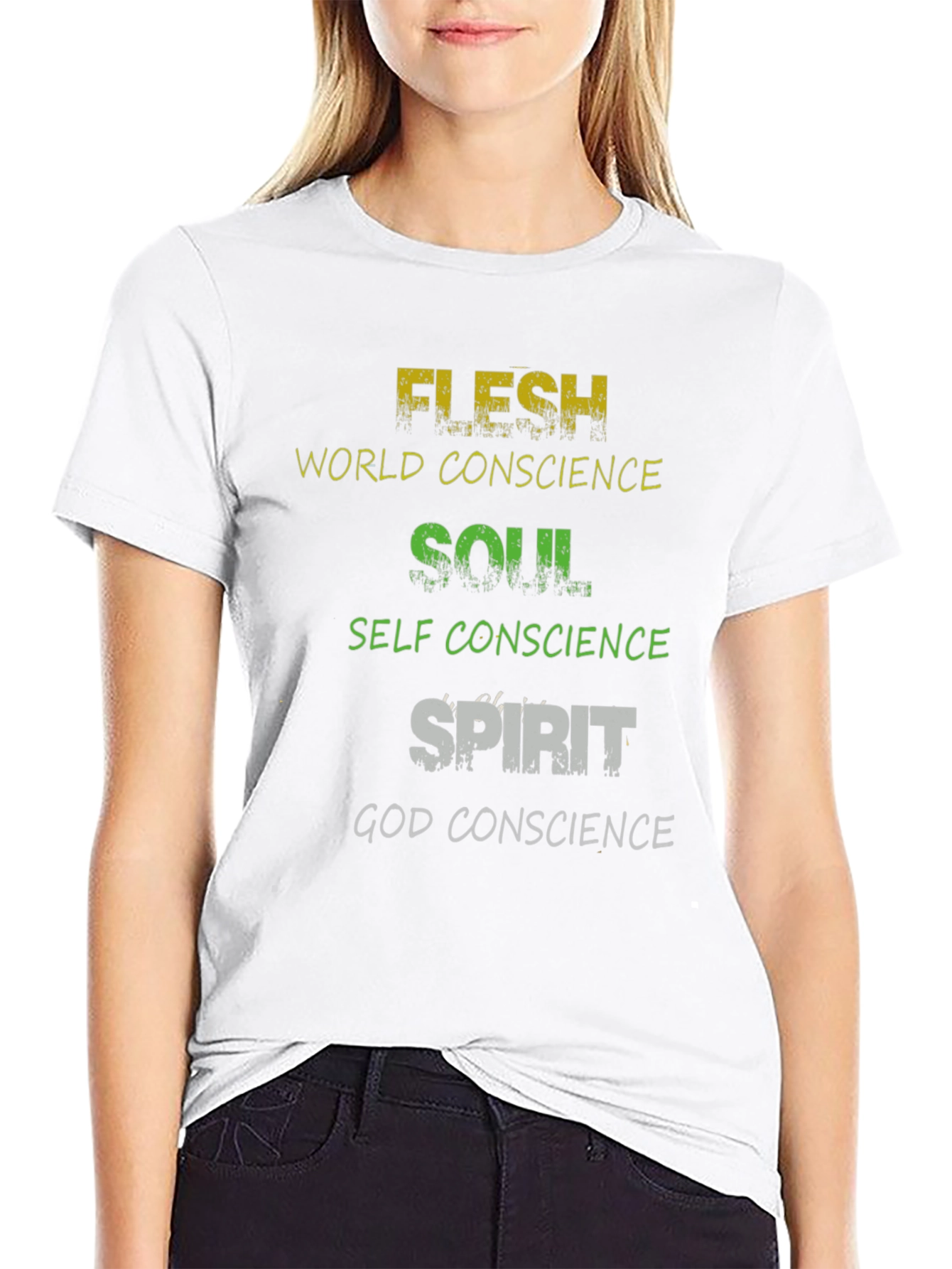 Flesh Soul Spirit Graphic Tee - Religious T-Shirt