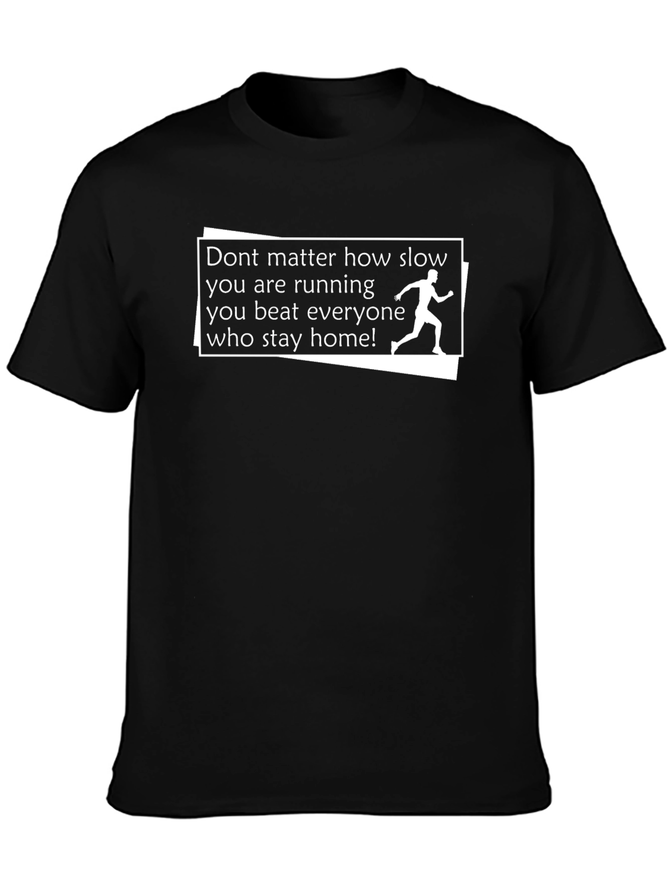 Motivational Runner T-Shirt - Never Give Up!
