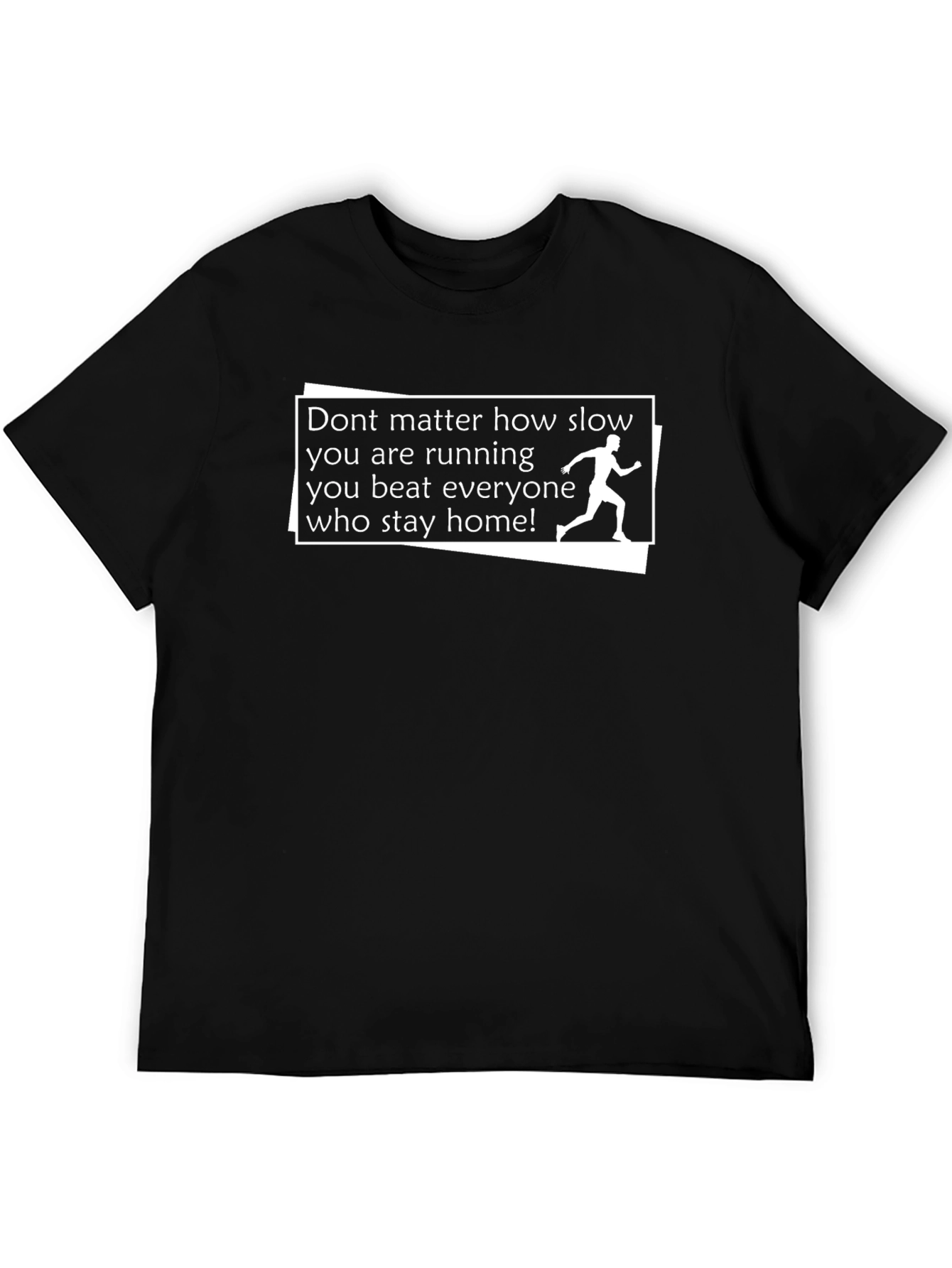 Motivational Runner T-Shirt - Never Give Up!