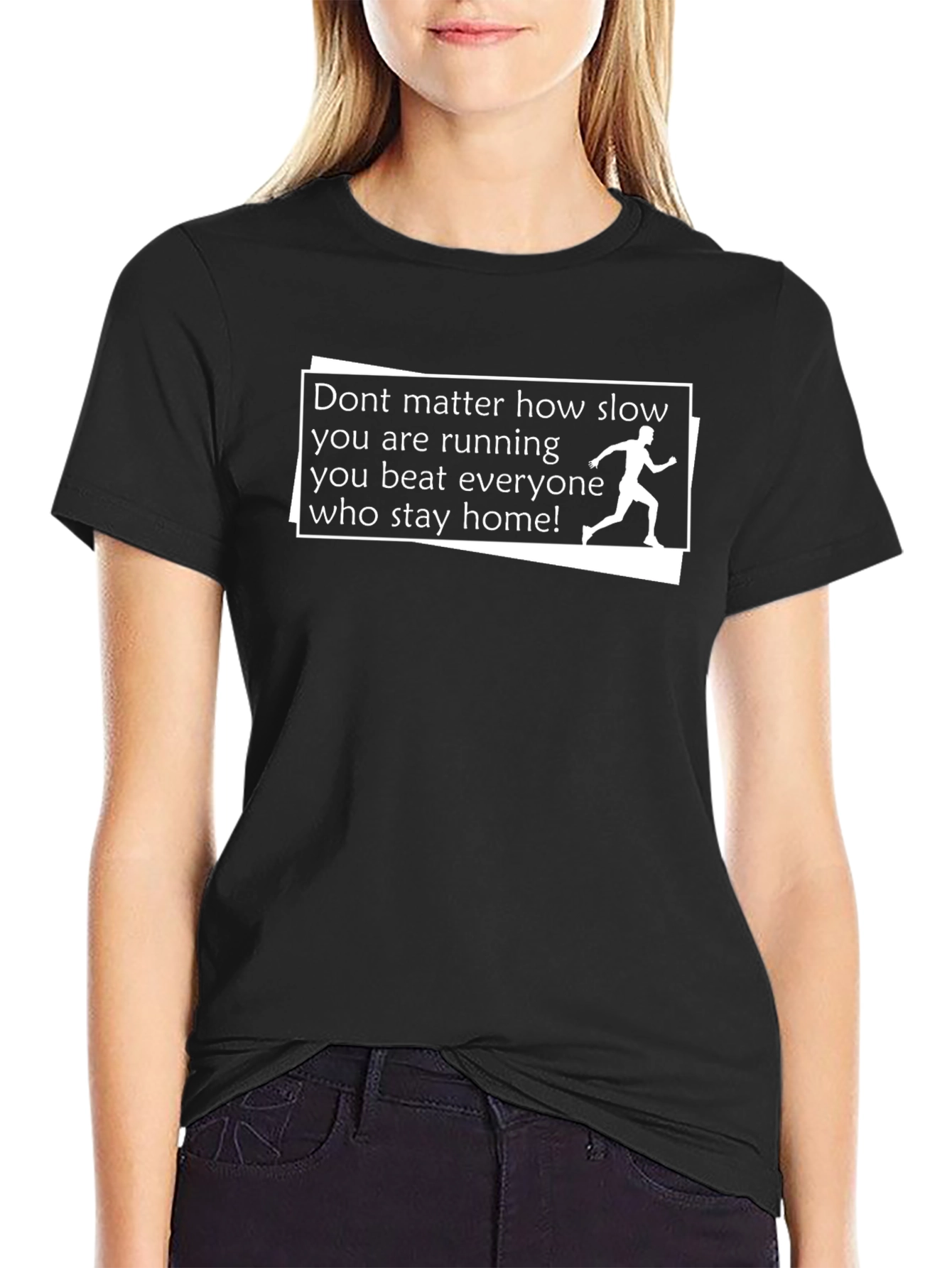 Motivational Runner T-Shirt - Never Give Up!