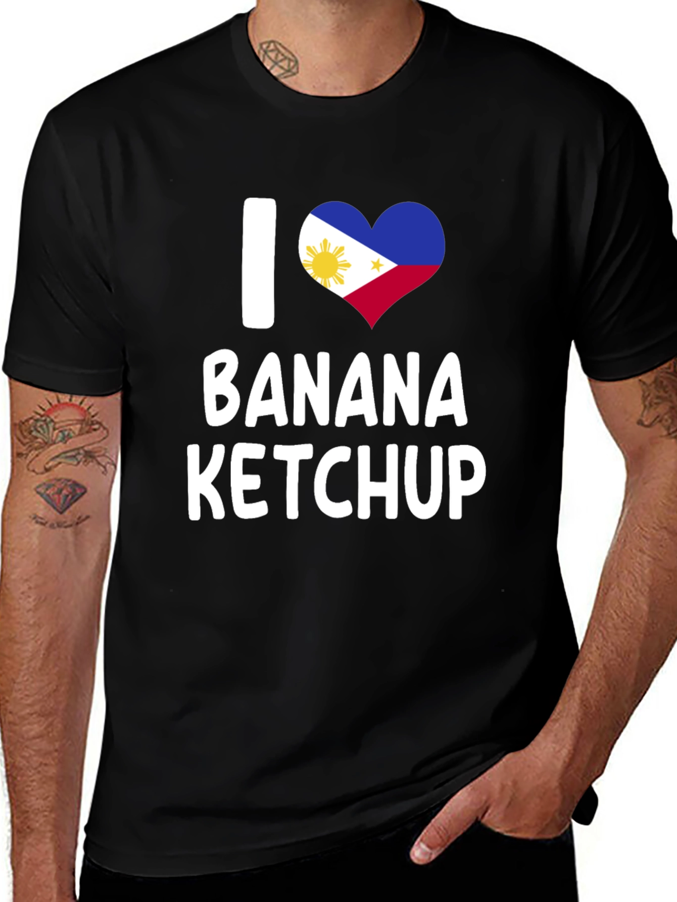 I Heart Banana Ketchup Tee - Novelty Graphic T-Shirt