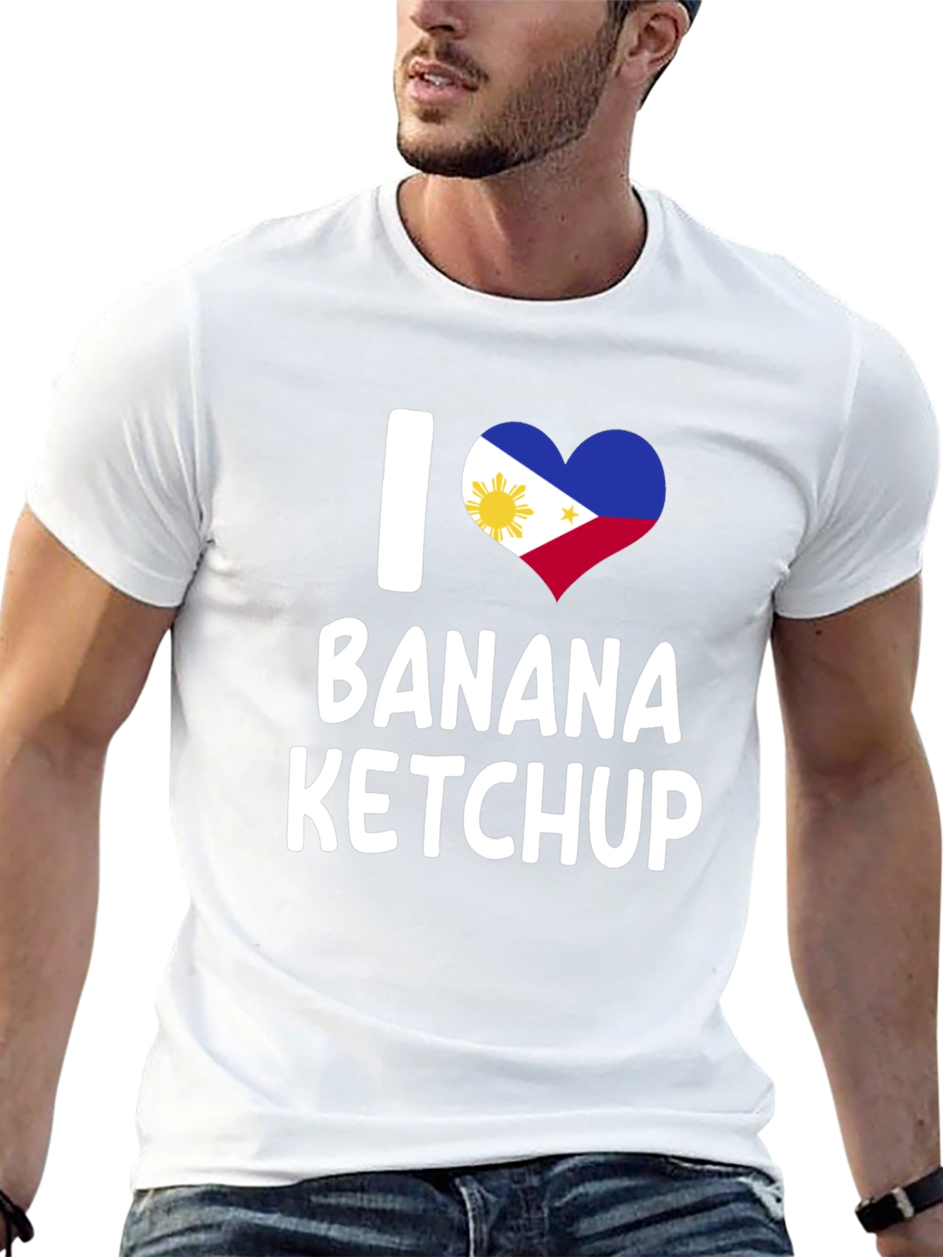 I Heart Banana Ketchup Tee - Novelty Graphic T-Shirt