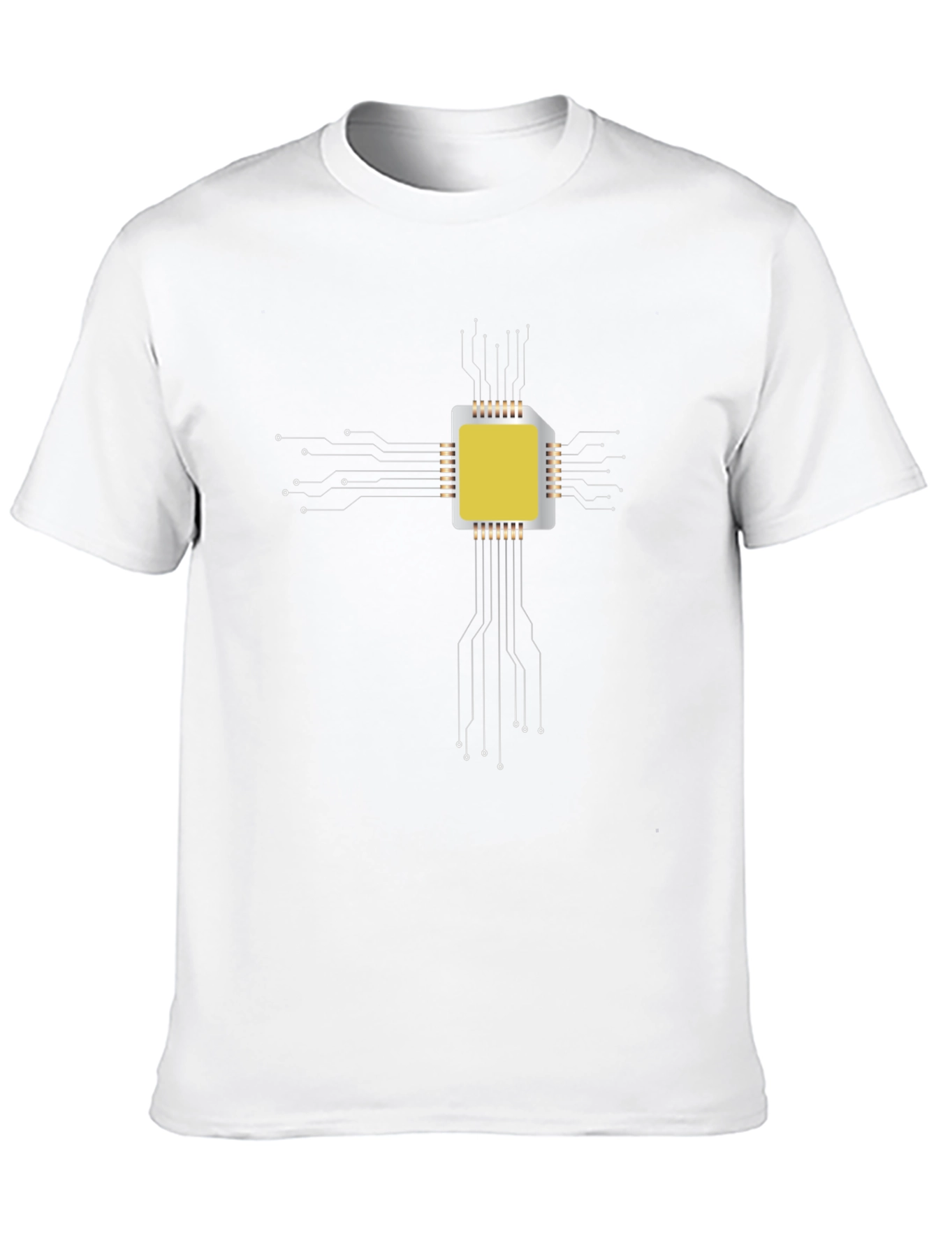 Tech Circuit Board Graphic Black T-Shirt