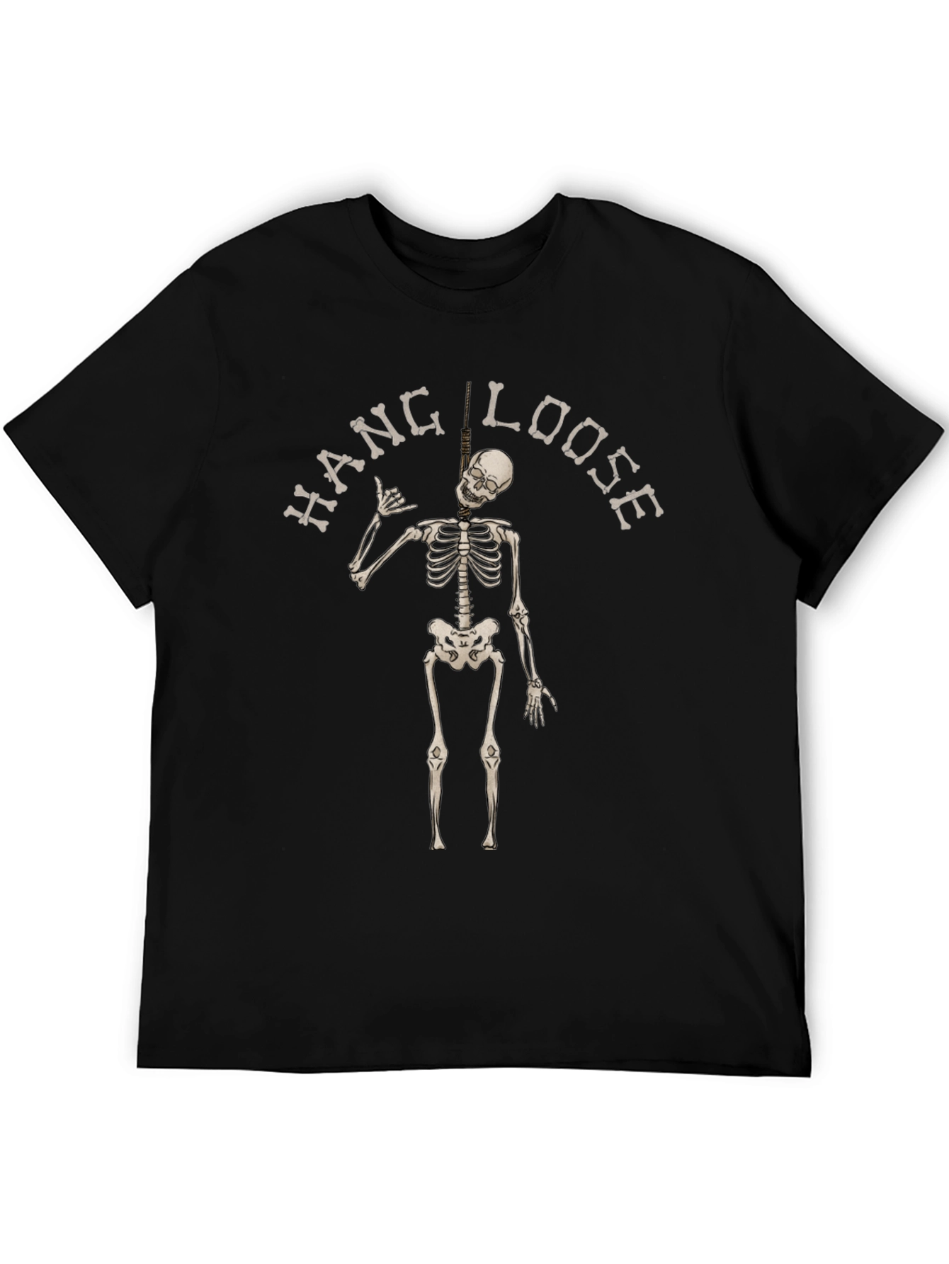 Hang Loose Skeleton Black T-Shirt