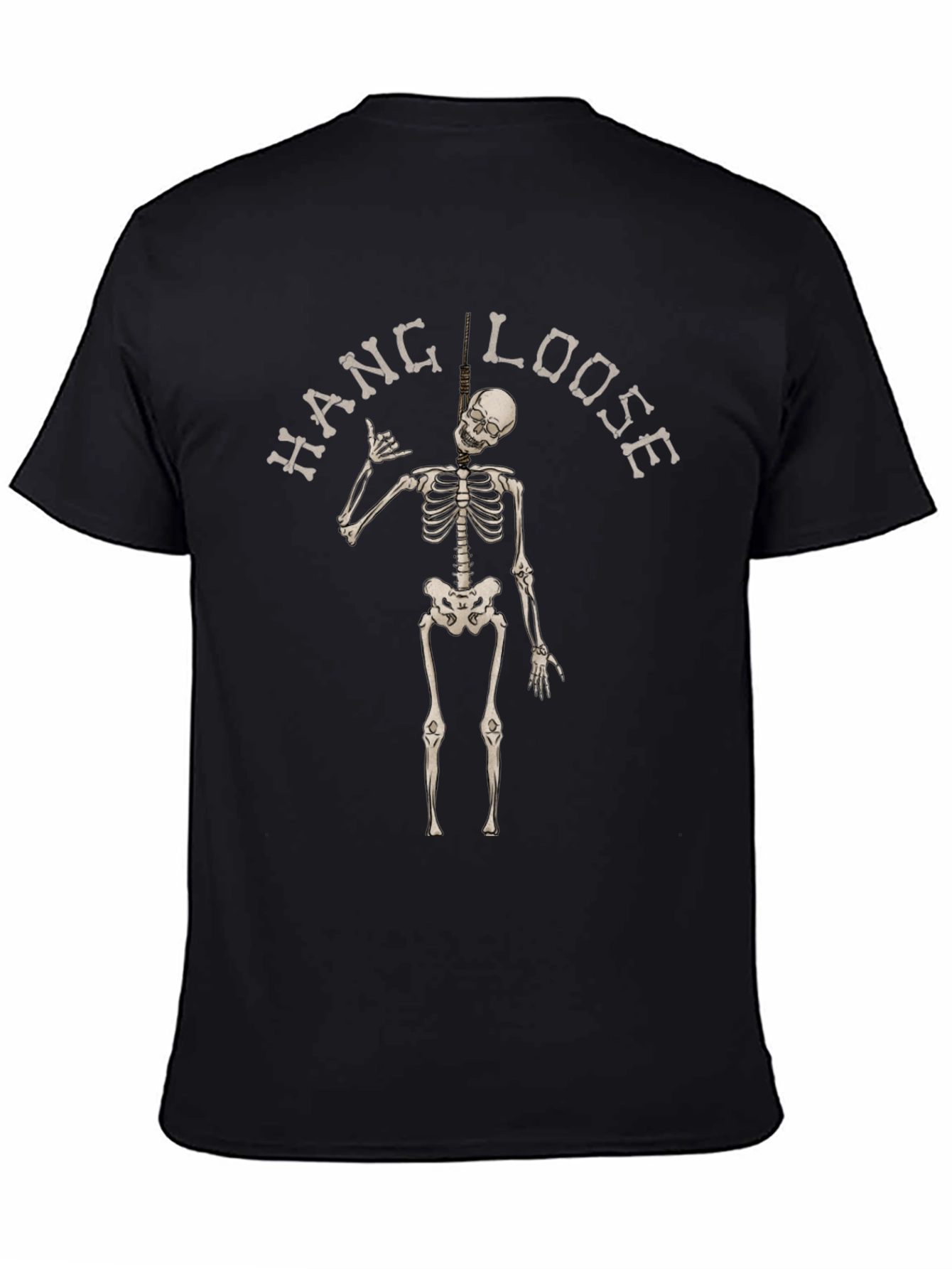Hang Loose Skeleton Black T-Shirt
