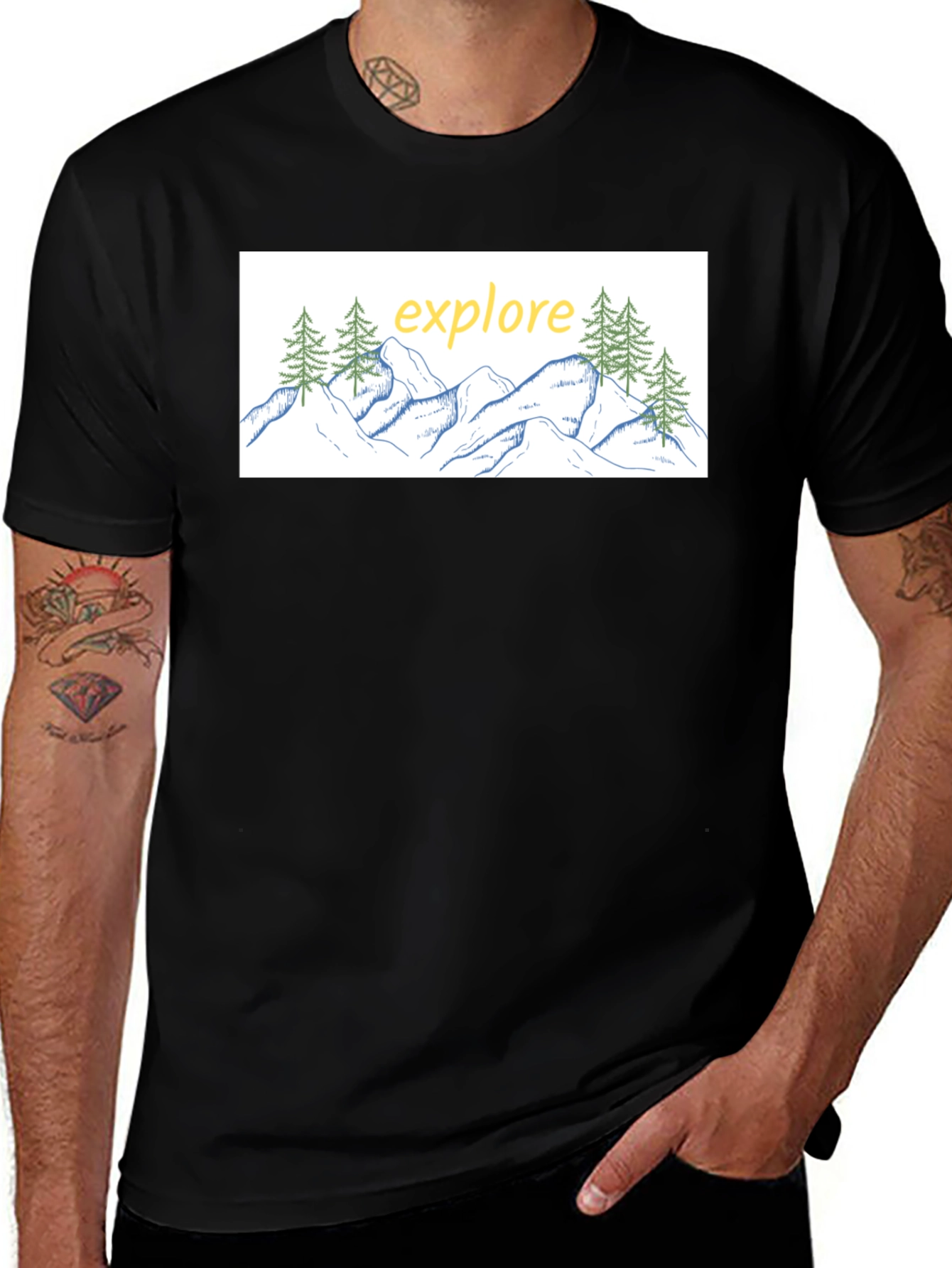 Explore Graphic Tee - Black
