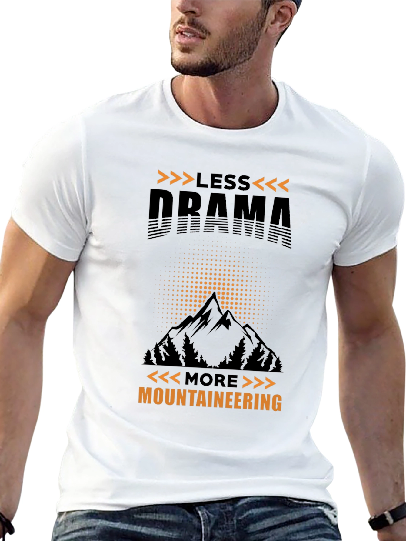 Less Drama More Mountaineering Graphic Tee