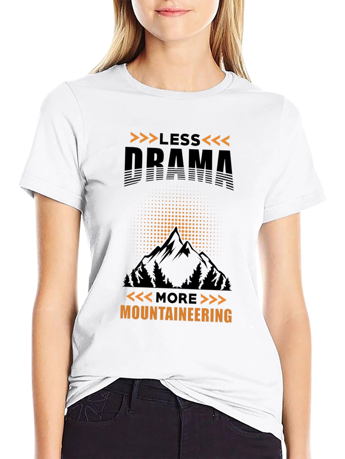 Less Drama More Mountaineering Graphic Tee