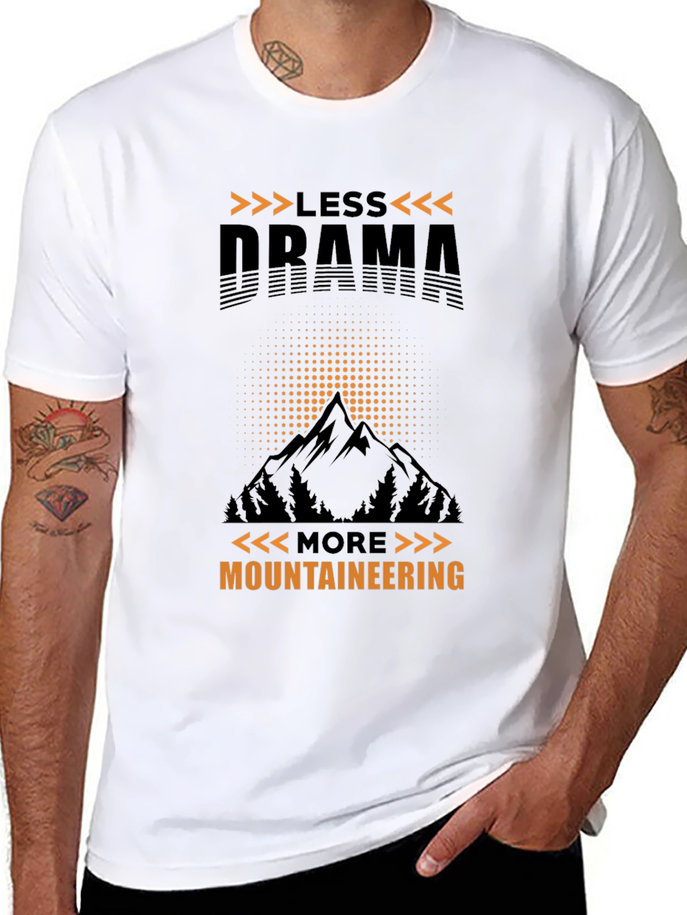Less Drama More Mountaineering Graphic Tee