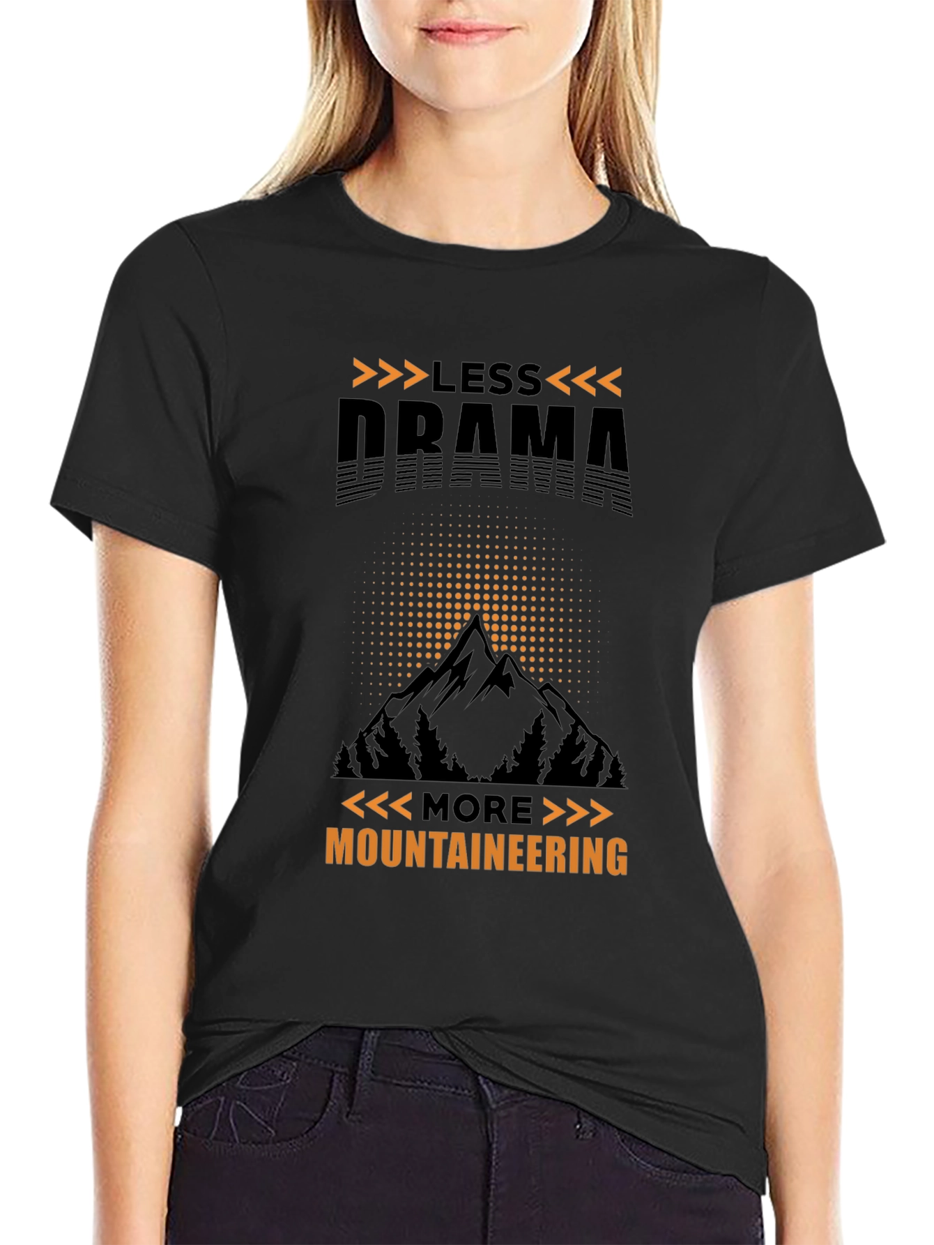Less Drama More Mountaineering Graphic Tee