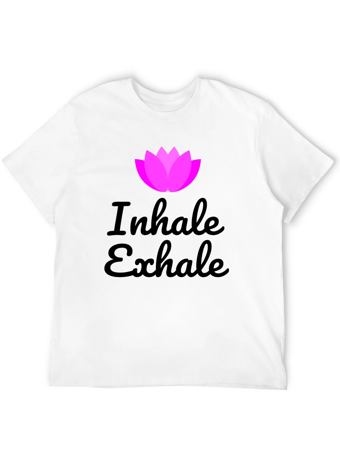 Inhale Exhale Lotus Graphic Black T-Shirt