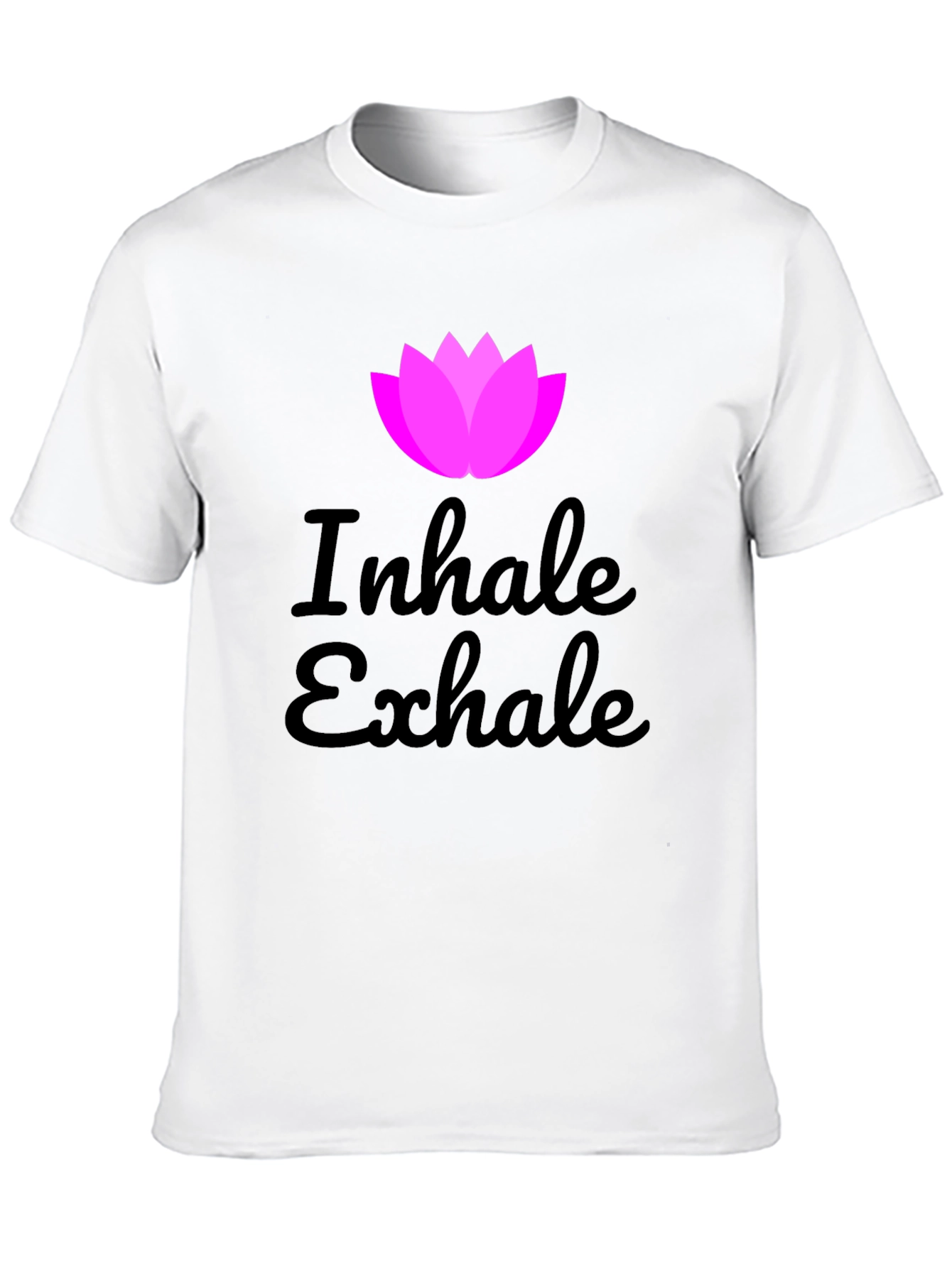 Inhale Exhale Lotus Graphic Black T-Shirt
