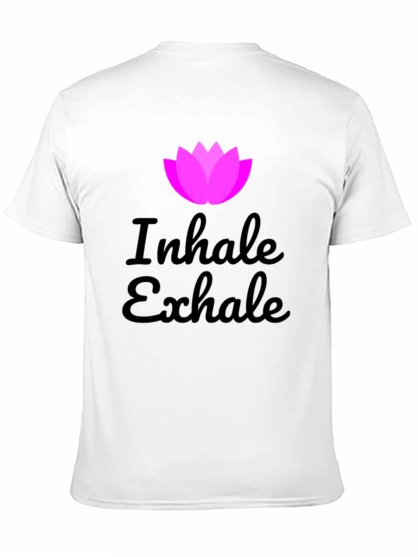 Inhale Exhale Lotus Graphic Black T-Shirt